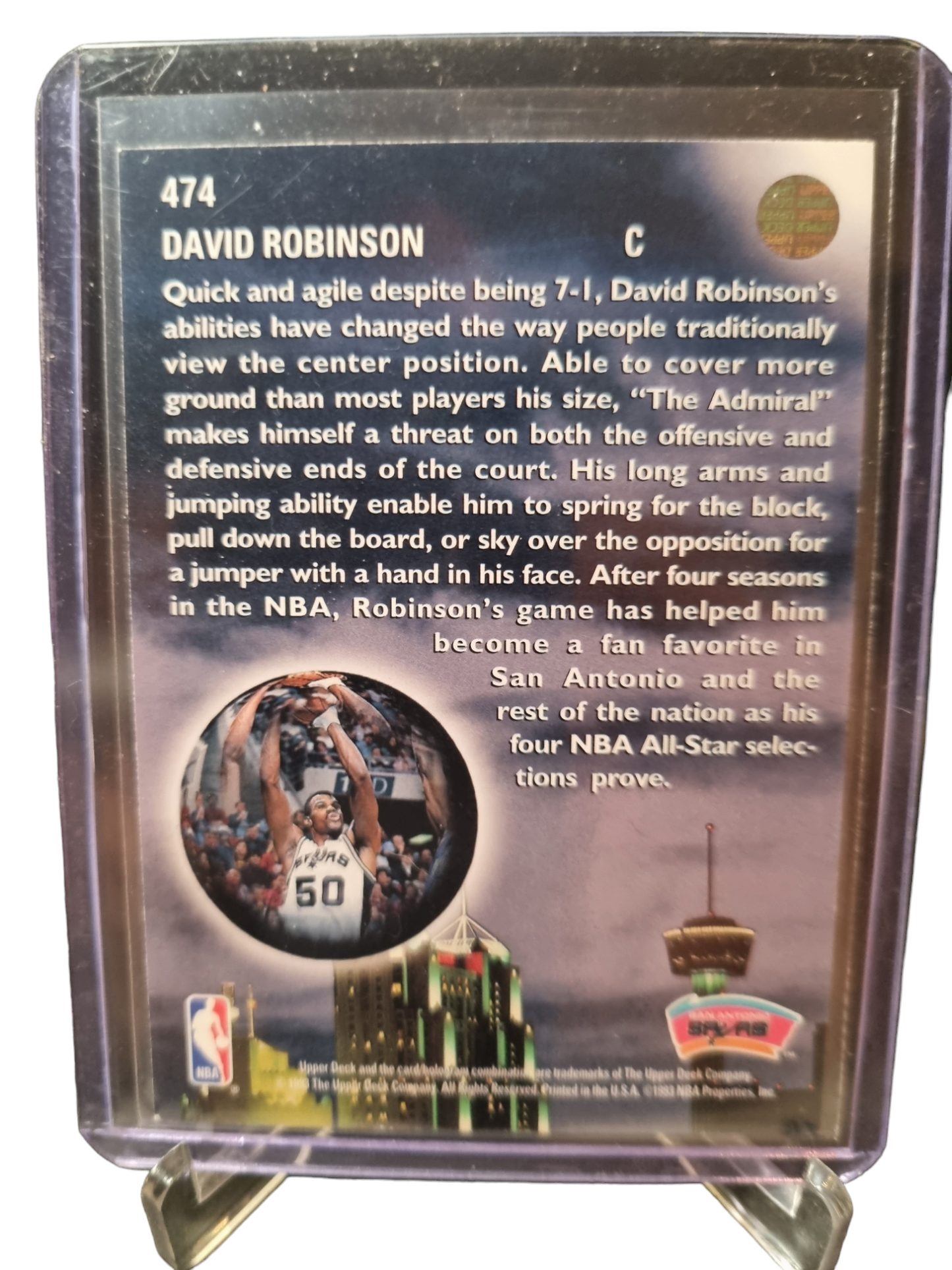 1993 Upper Deck #474 David Robinson Skylights