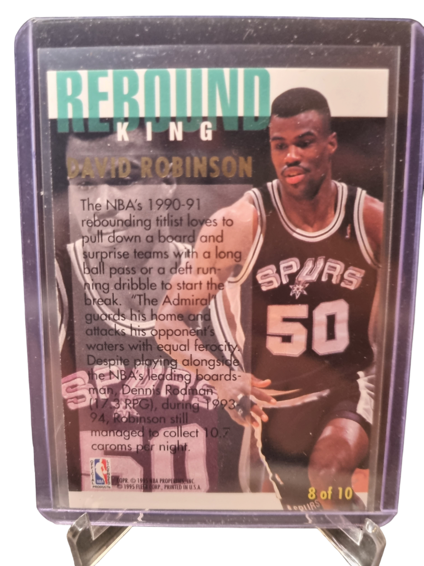 1994-95 Fleer #8 of 10 David Robinson Rebound King