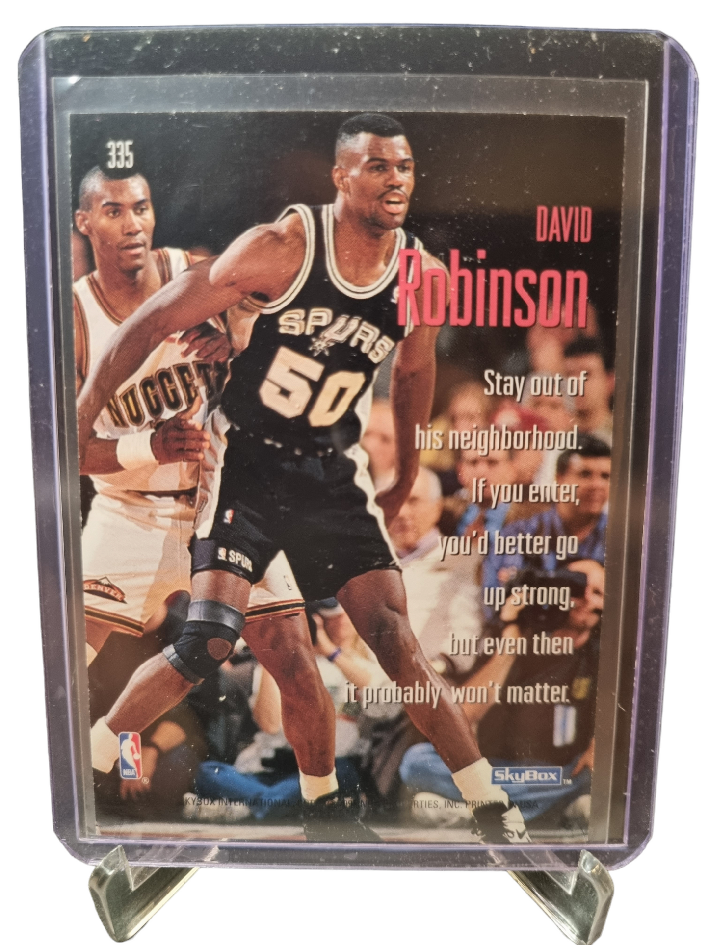 1995 Skybox #335 David Robinson Sky Swats