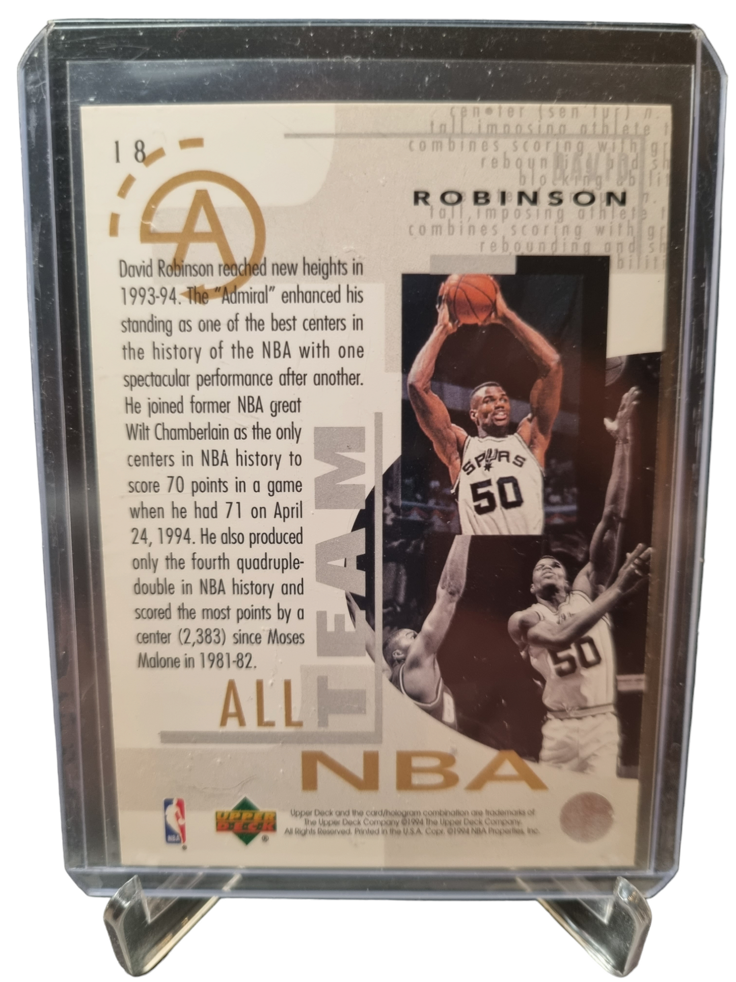 1994 Upper Deck #18 David Robinson All NBA