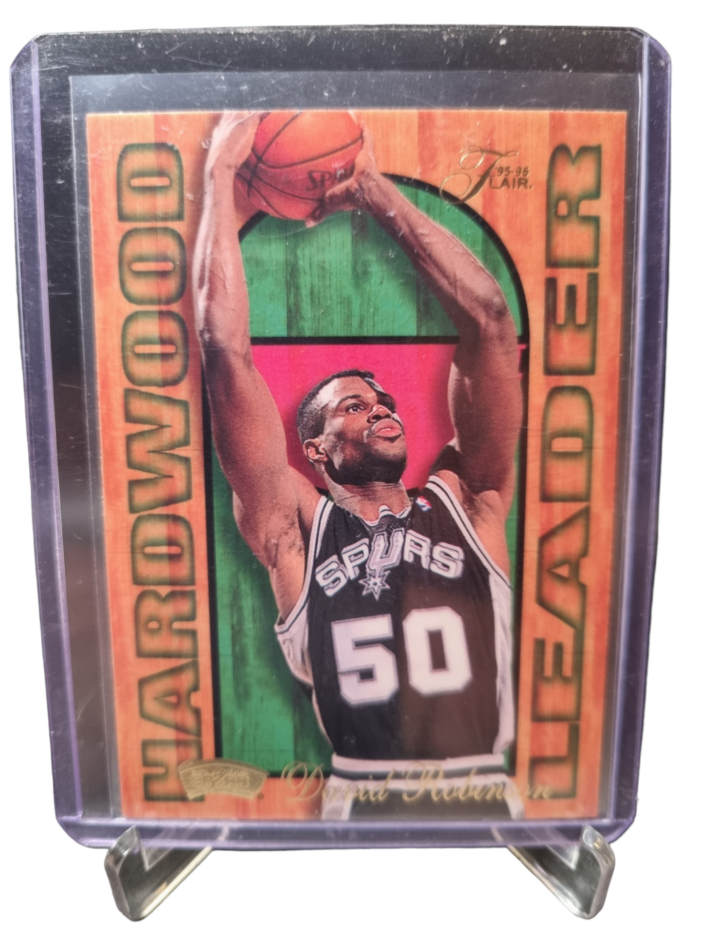 1995-96 Flair #24 of 27 David Robinson Hardwood Leader