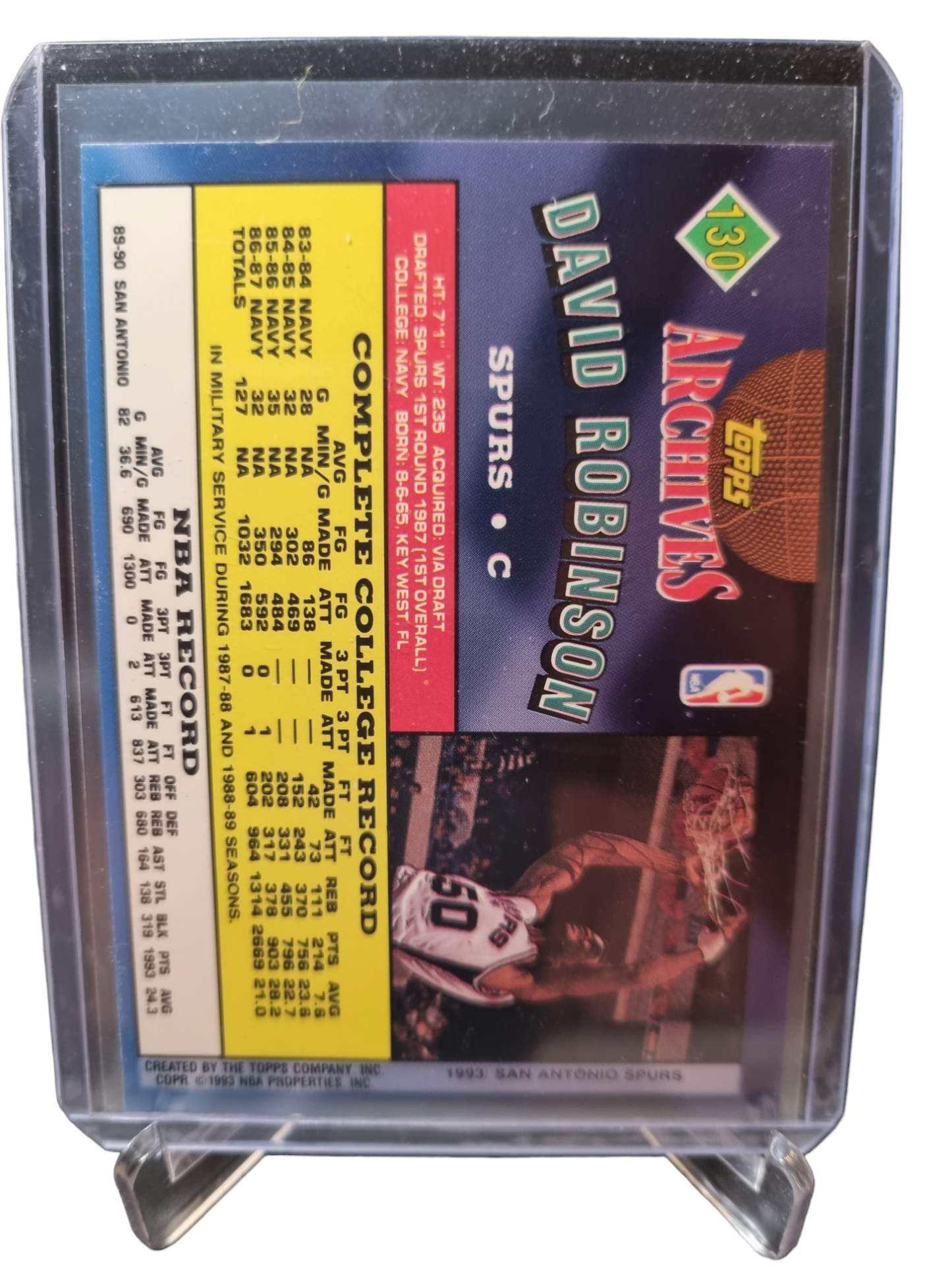 1993 Topps Archives #130 David Robinson