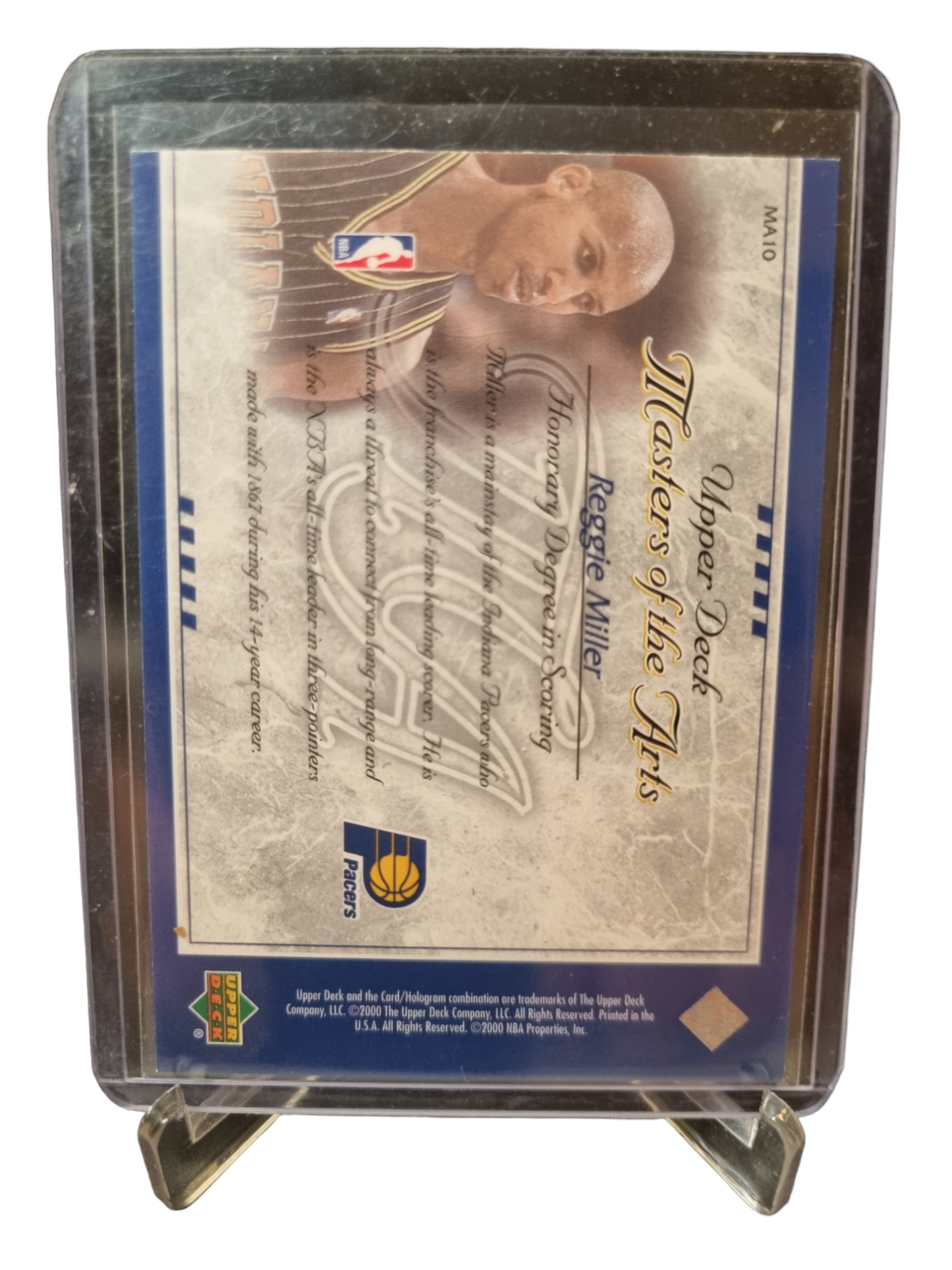 2000 Upper Deck #MA10 Reggie Miller Masters Of The Arts