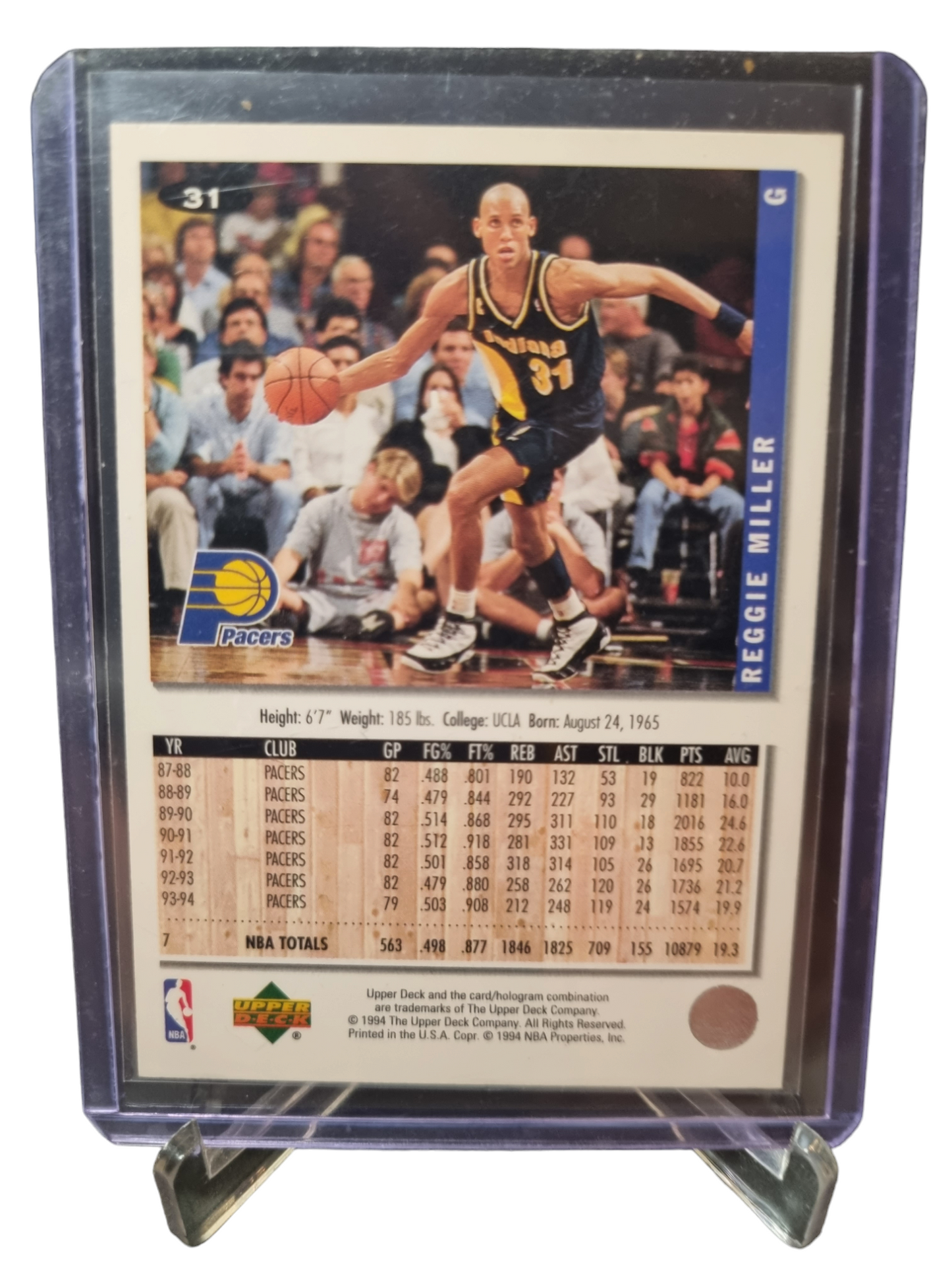 1994 Upper Deck #31 Reggie Miller Silver Signature