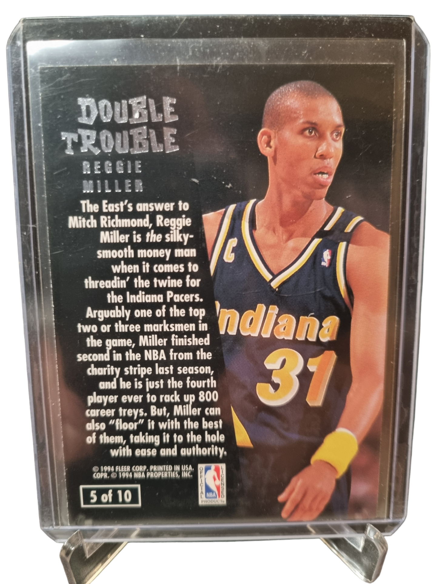 1994-95 Fleer Ultra #5 of 10 Reggie Miller Double Trouble