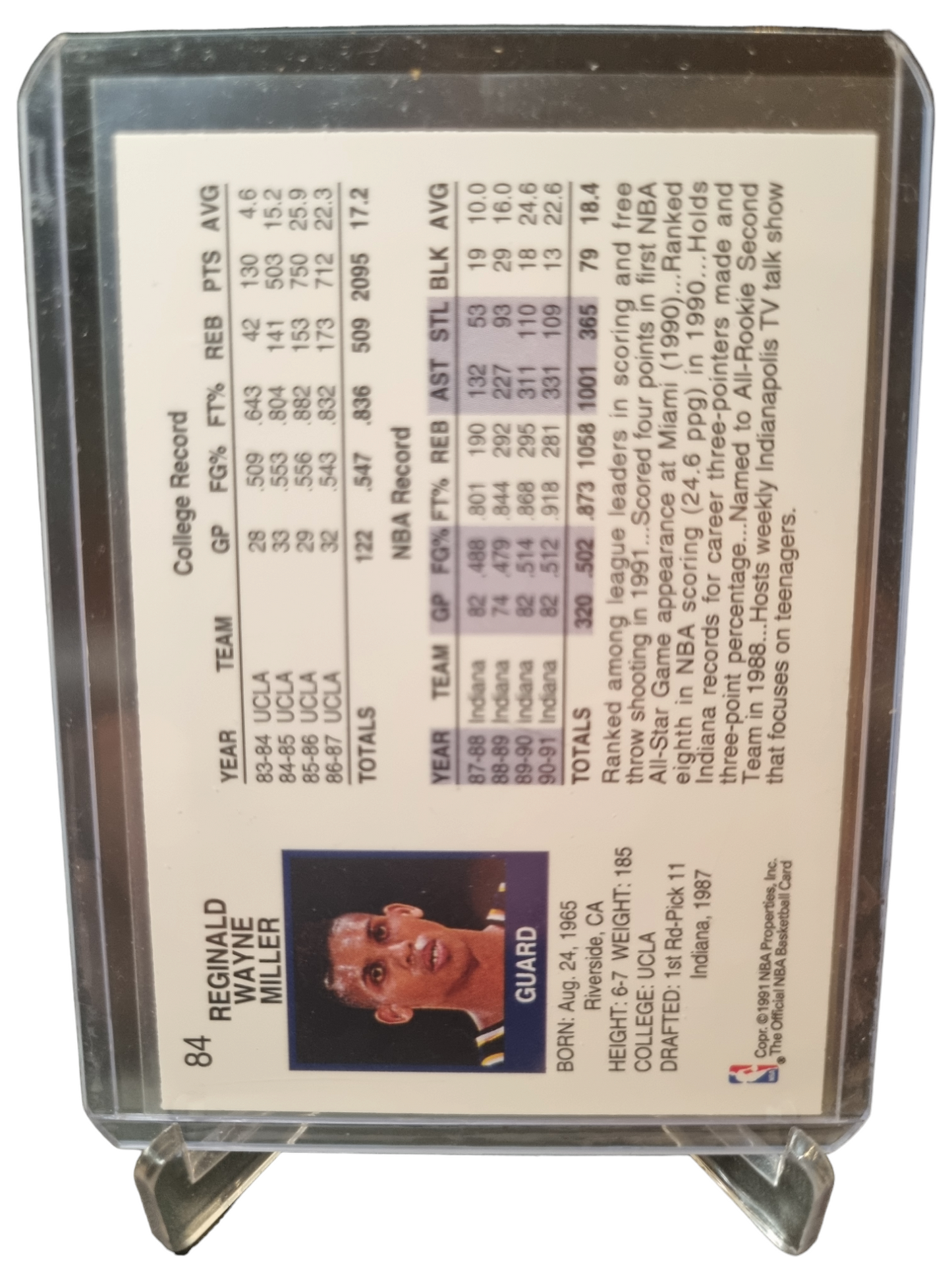 1991 Hoops #84 Reggie Miller