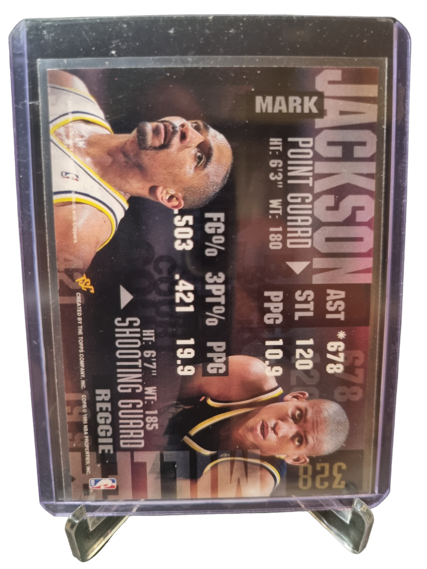 1995 Topps Stadium Club #328 Reggie Miller/Mark Jackson Back Tandem Court