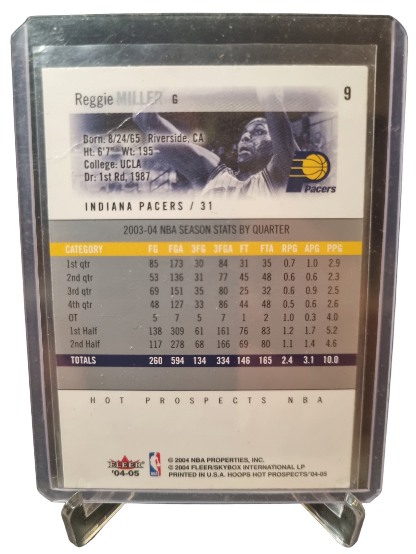 2004 Hoops #9 Reggie Miller Hot Prospects