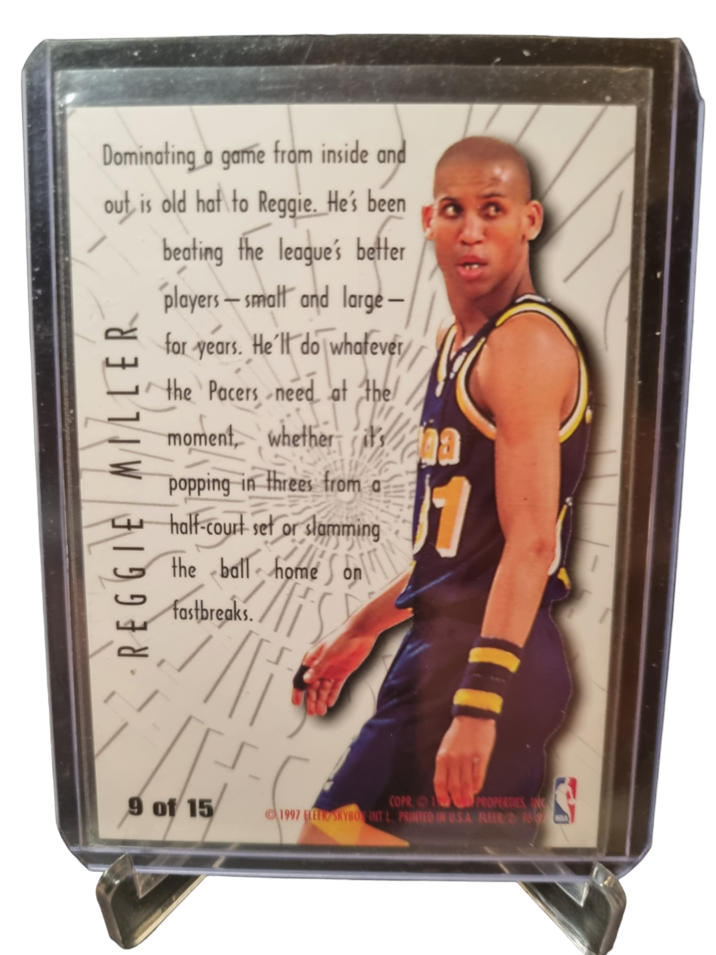 1996-97 Fleer #9 of 15 Reggie Miller Swing Shift