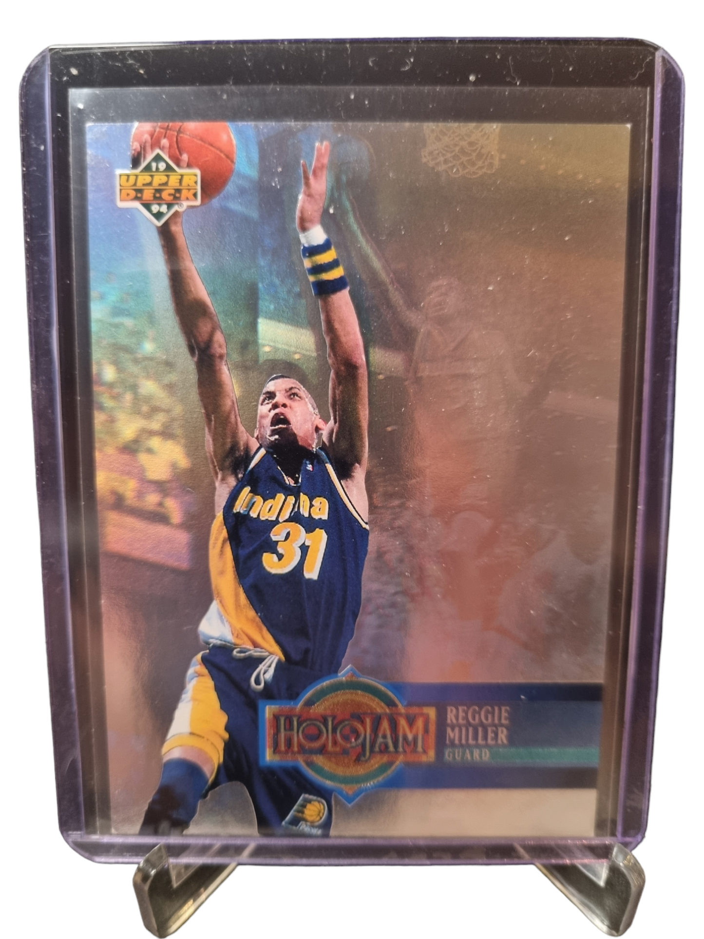 1993 Upper Deck #H11 Reggie Miller Holo-Jam Hologram Card