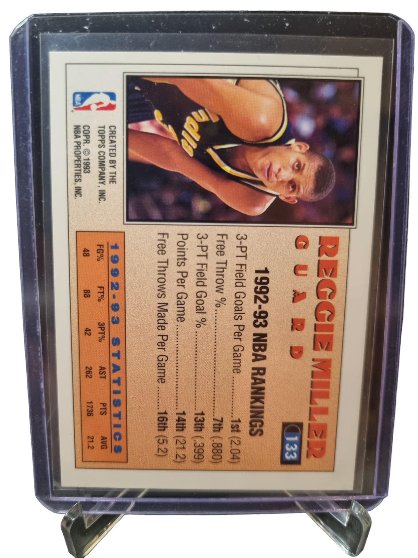 1993 Topps Gold #133 Reggie Miller Topps All-Star Third Team - Gold