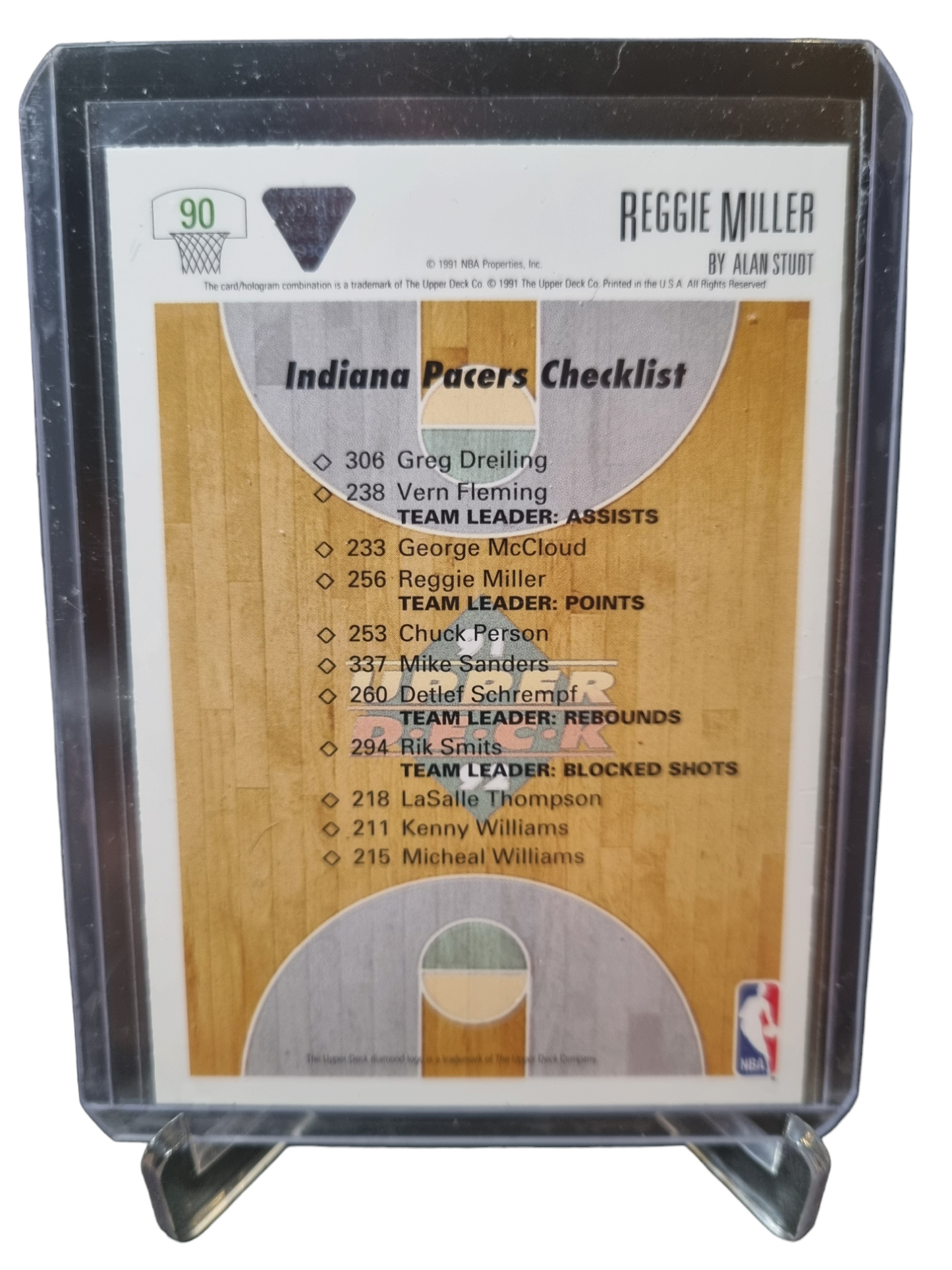 1991 Upper Deck #256 Reggie Miller Pacers Checklist