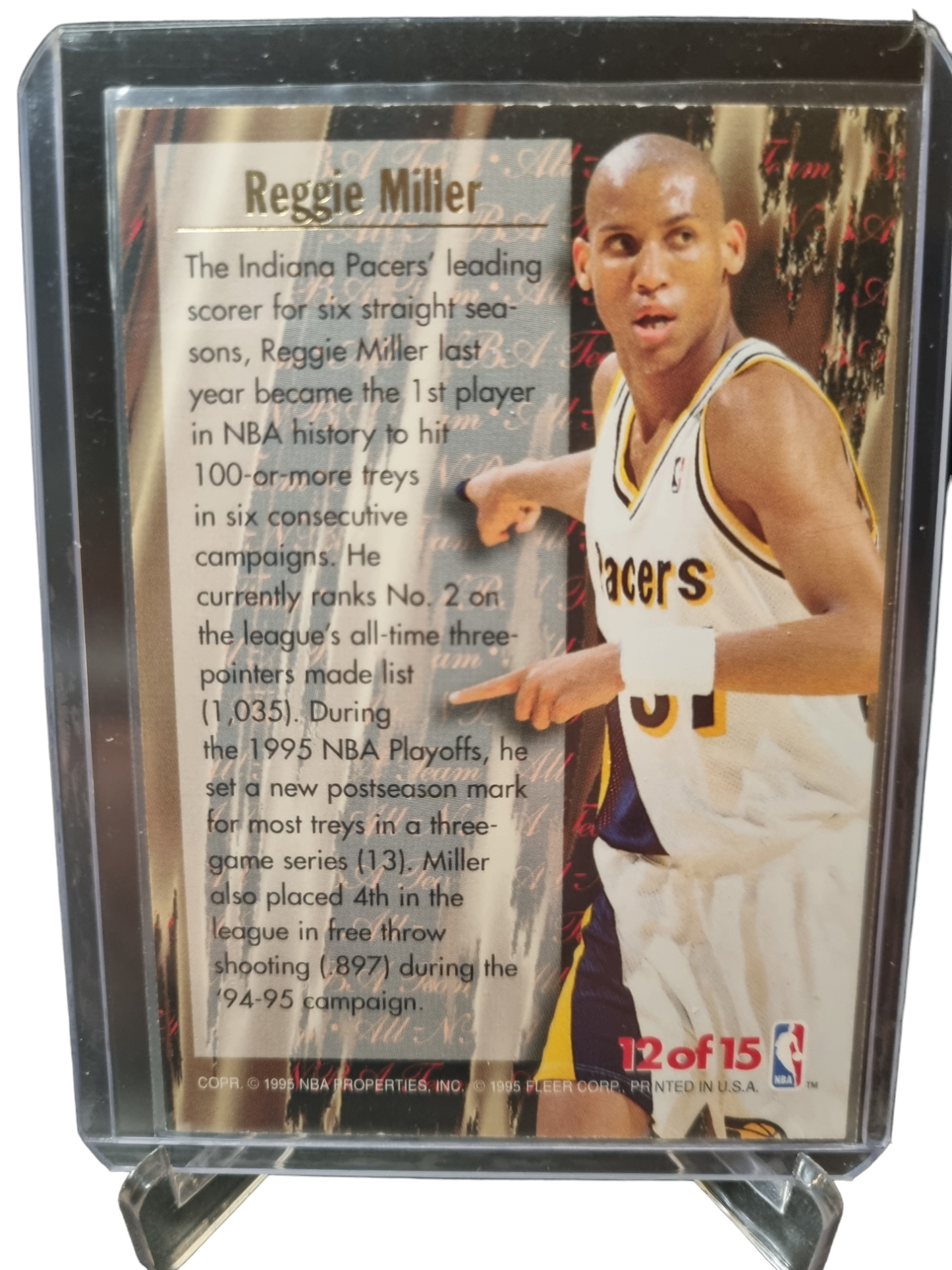 1995-96 Fleer Ultra #12 of 15 Reggie Miller All NBA Third Team