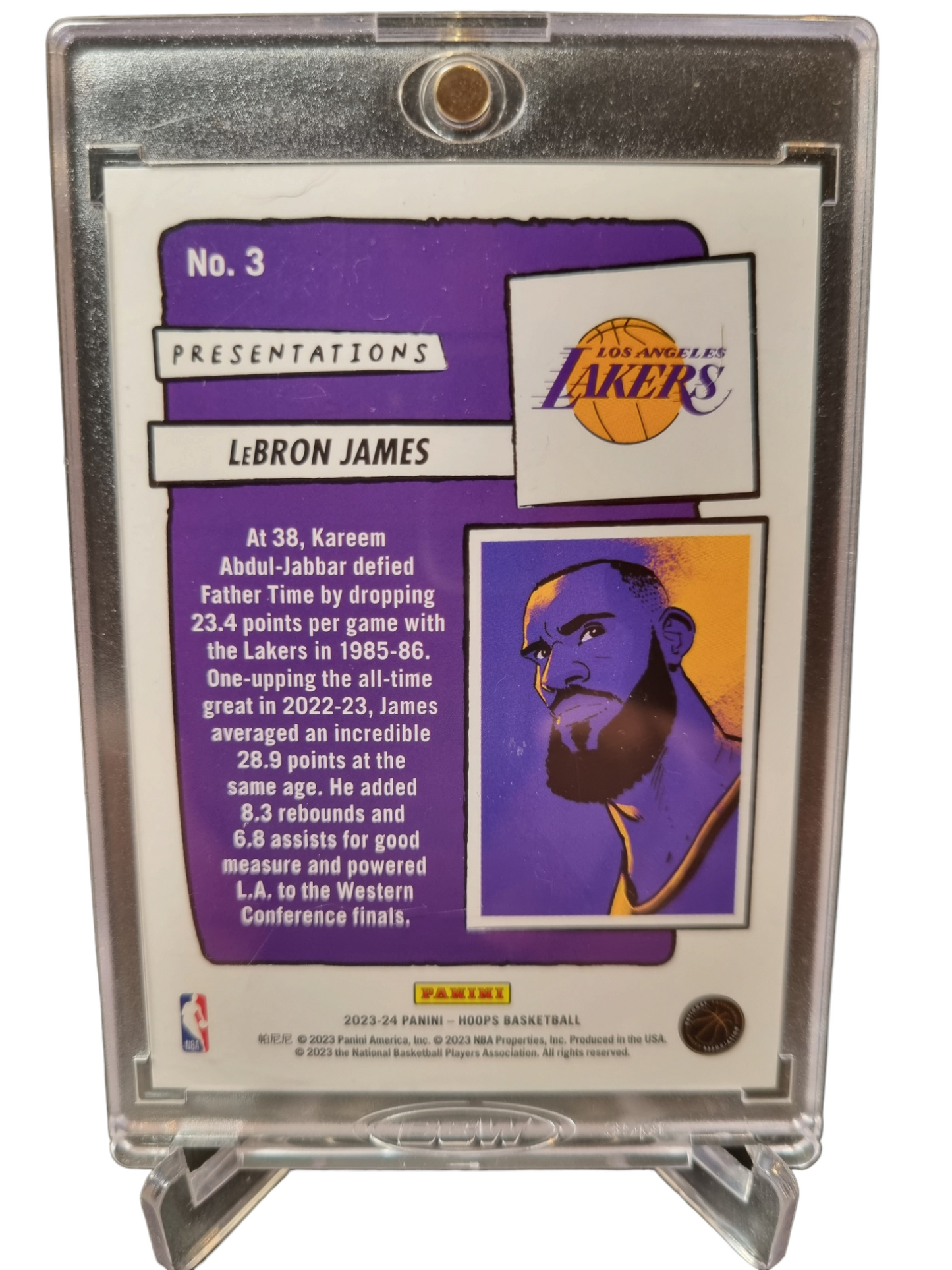 2023-24 Panini Hoops #3 Lebron James Presentations