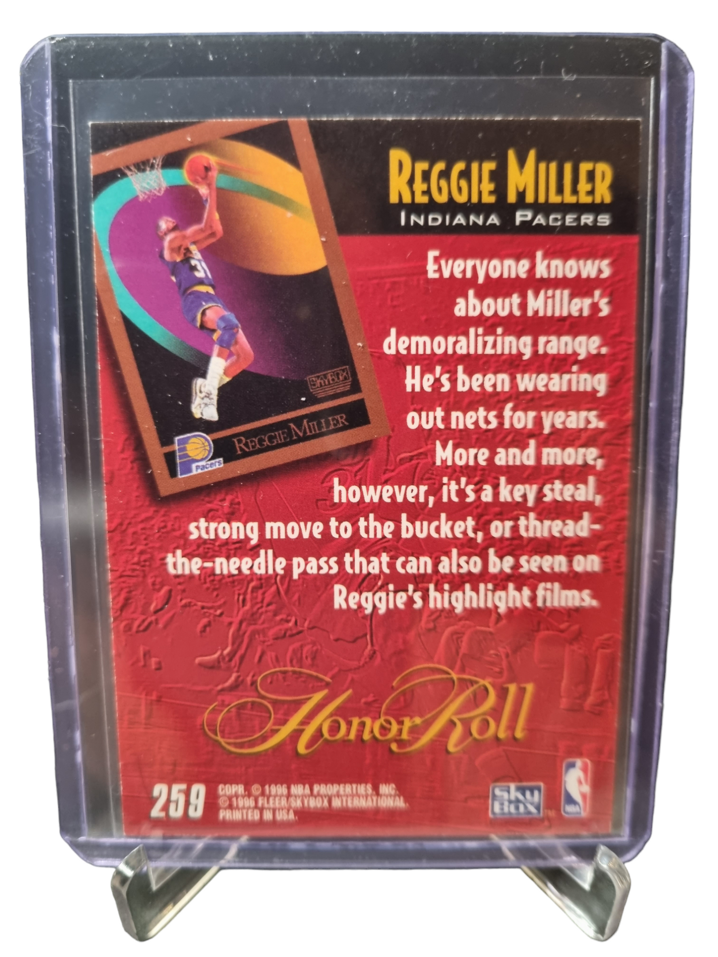 1996 Skybox #259 Reggie Miller Honor Roll