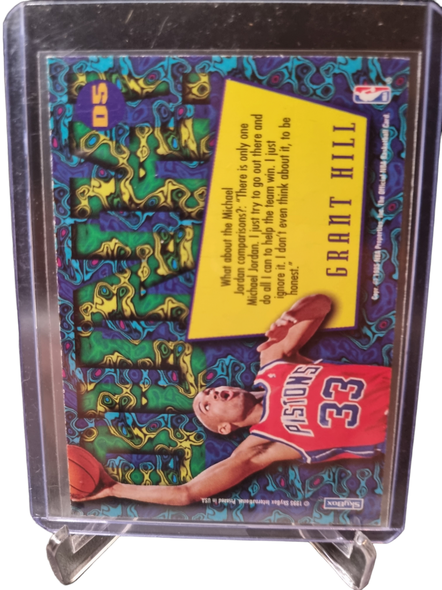 1995 Skybox #D5 Grant Hill Rookie Card Dunk!