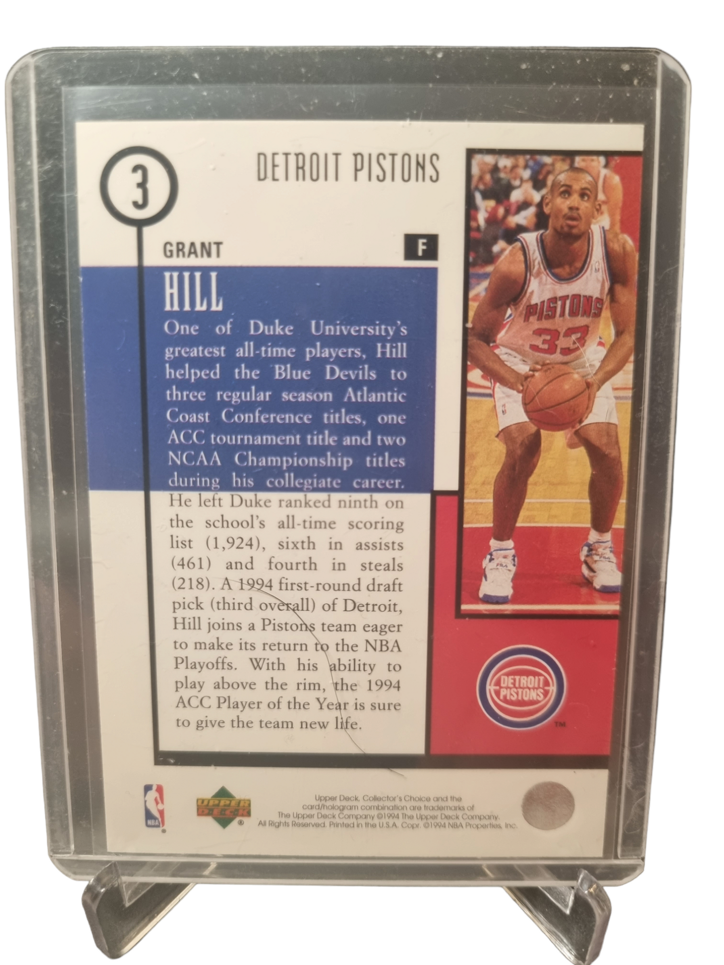 1994 Upper Deck #3  Grant Hill Rookie Card