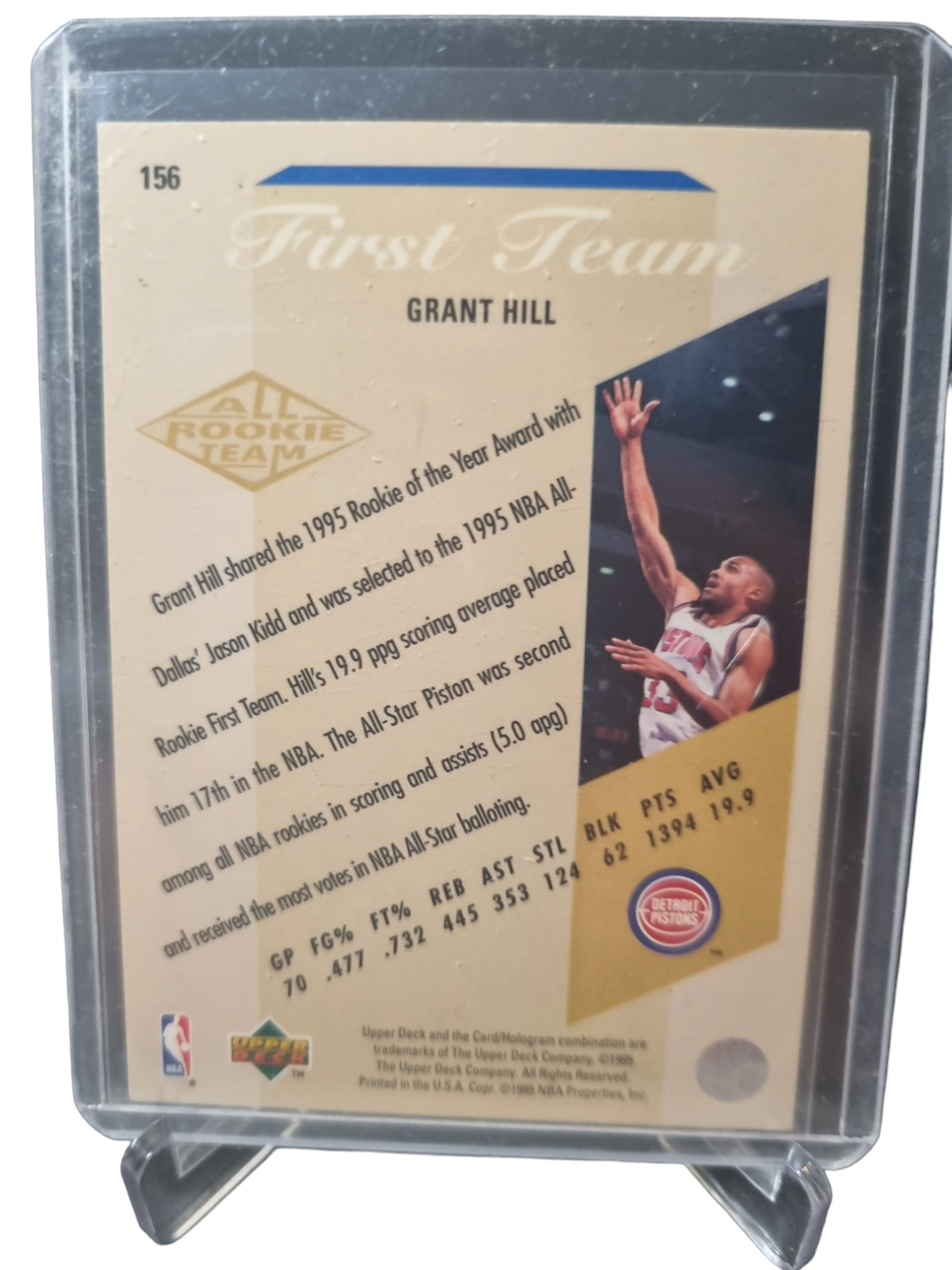 1995 Upper Deck #156 Grant Hill Rookie Card All NBA First Team Electric Court