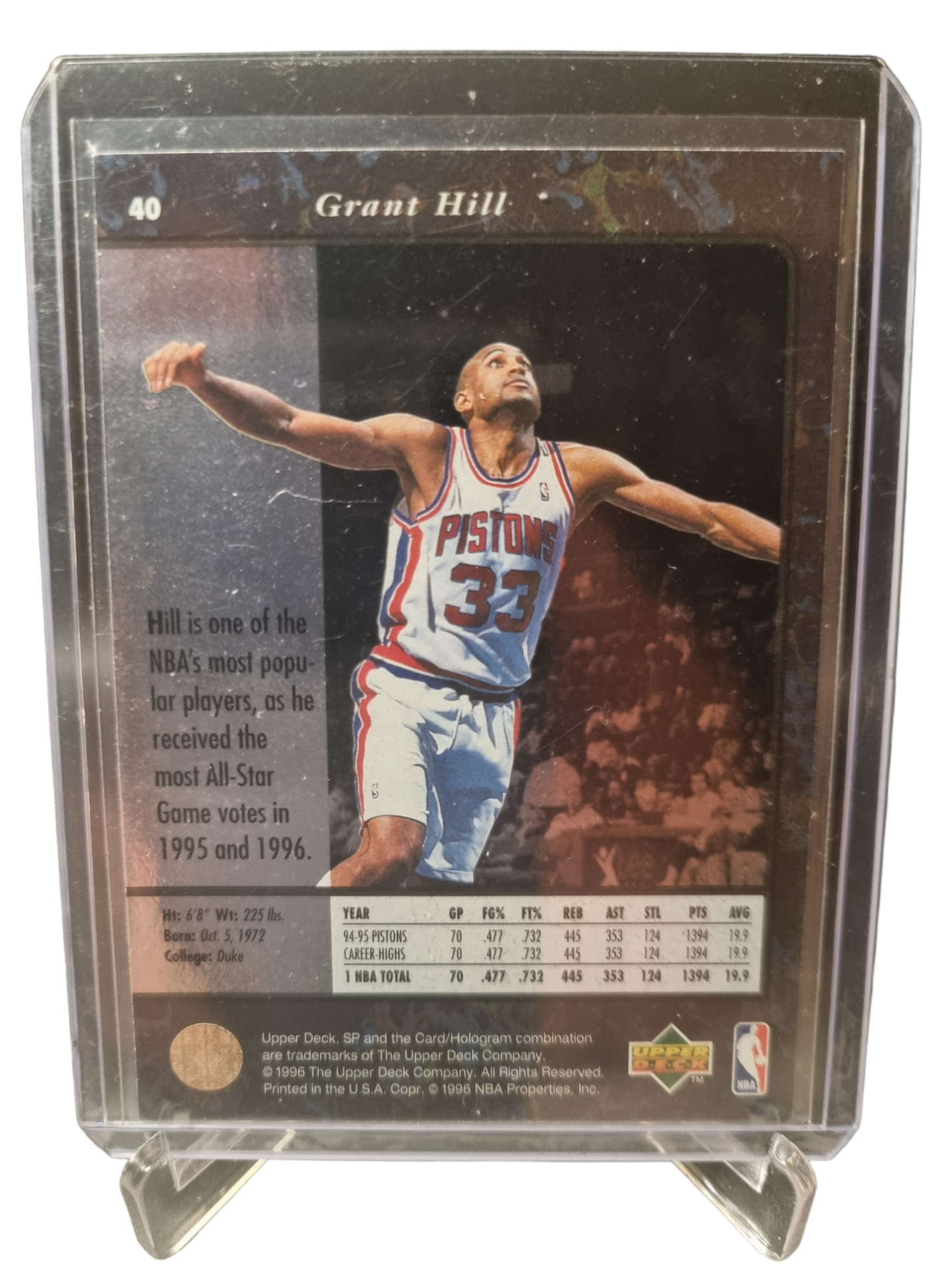 1996 Upper Deck #40 Grant Hill