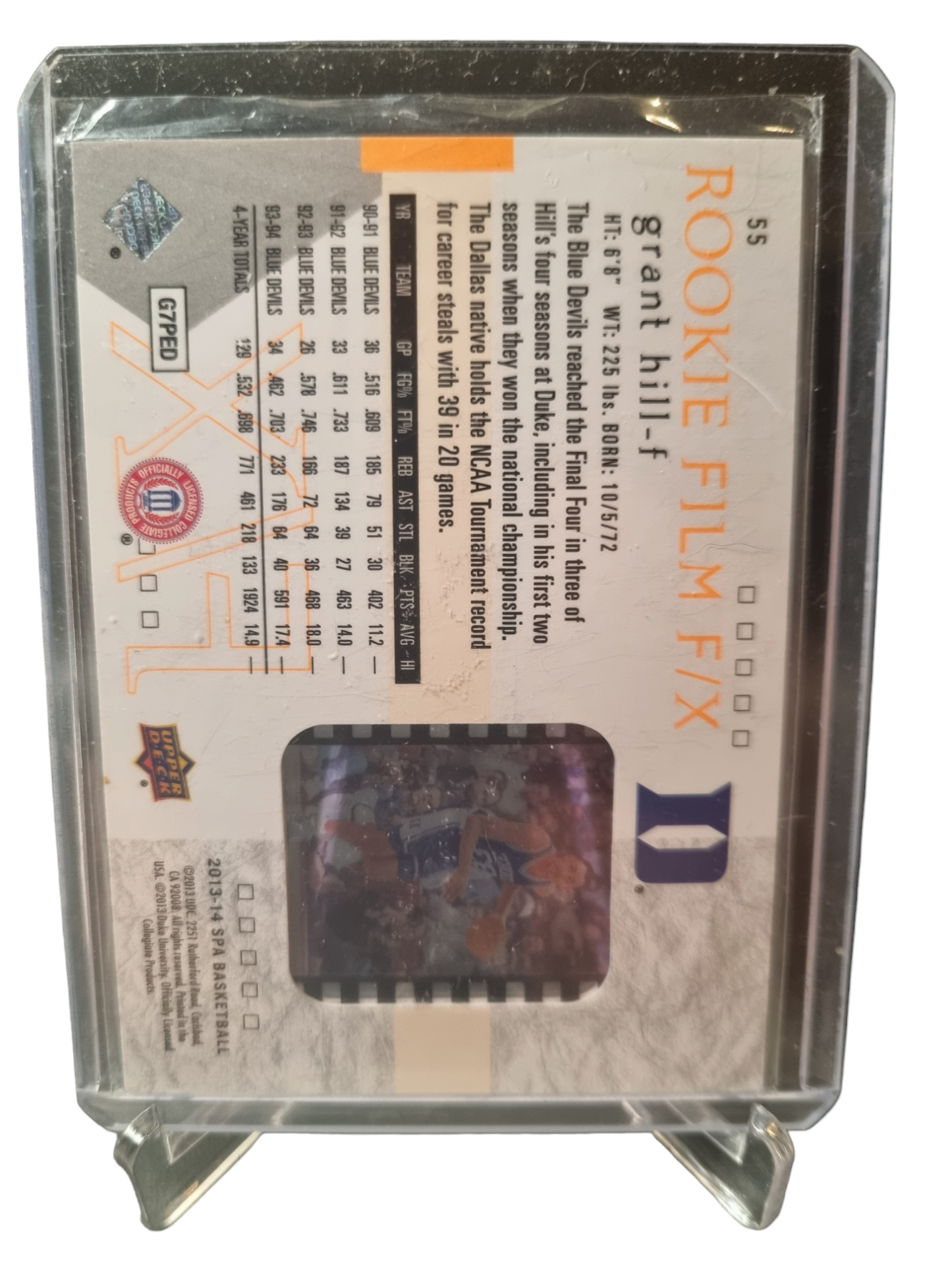 2013-14 Upper Deck SPA #55 Grant Hill Rookie Film F/X