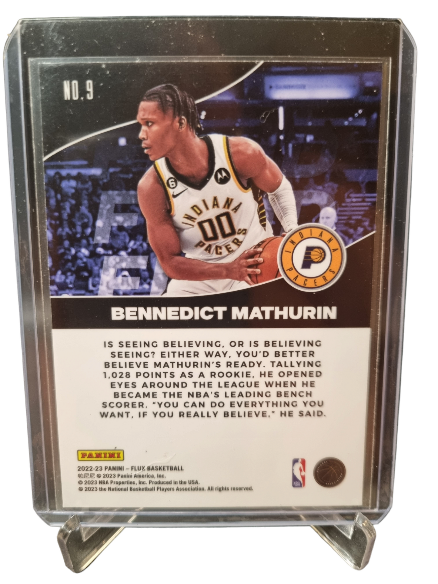 2022-23 Panini Flux #9 Benedict Mathurin Rookie Card Fluid