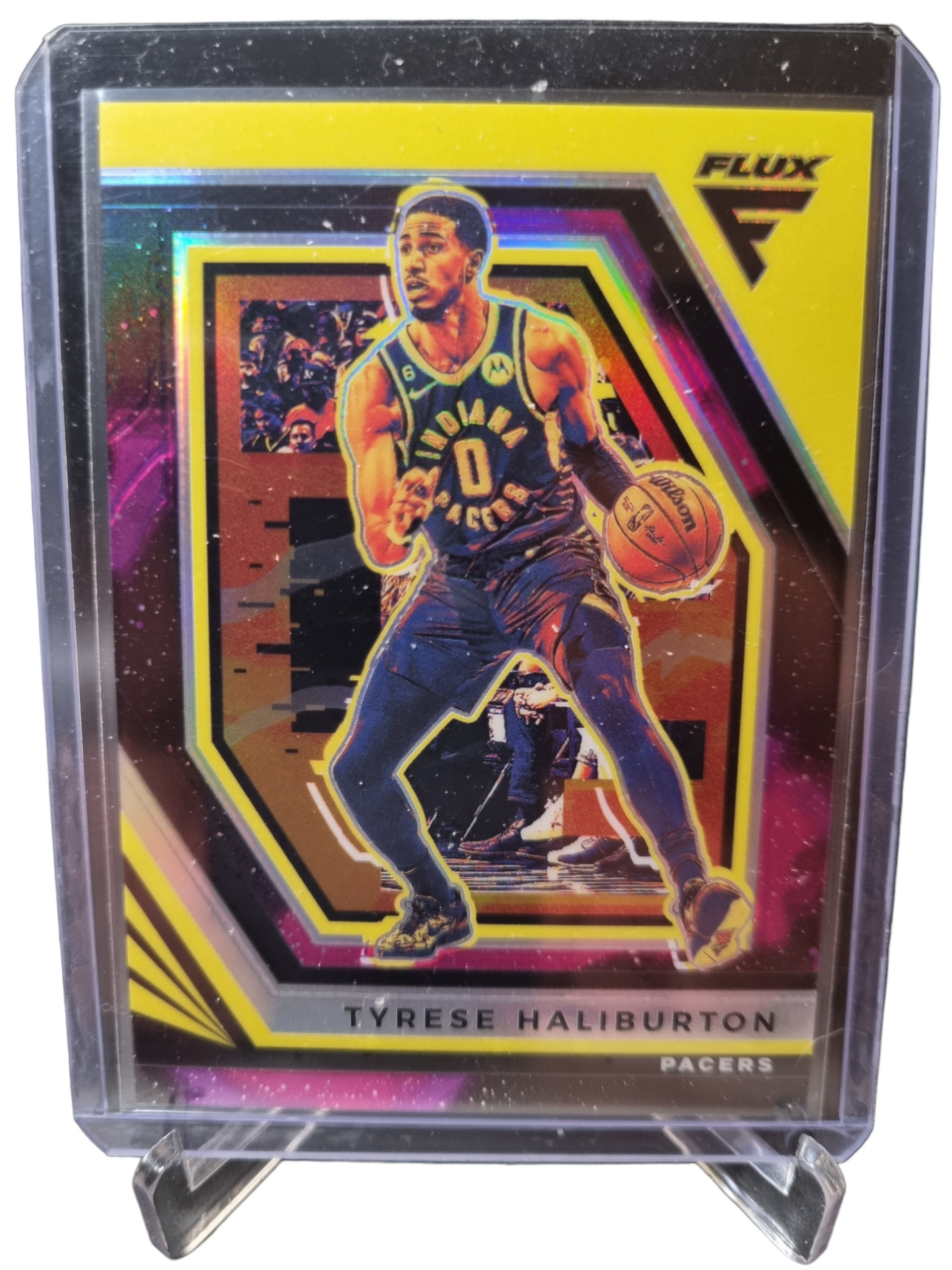 2022-23 Panini Flux #20 Tyrese Haliburton Purple Prizm 62/75