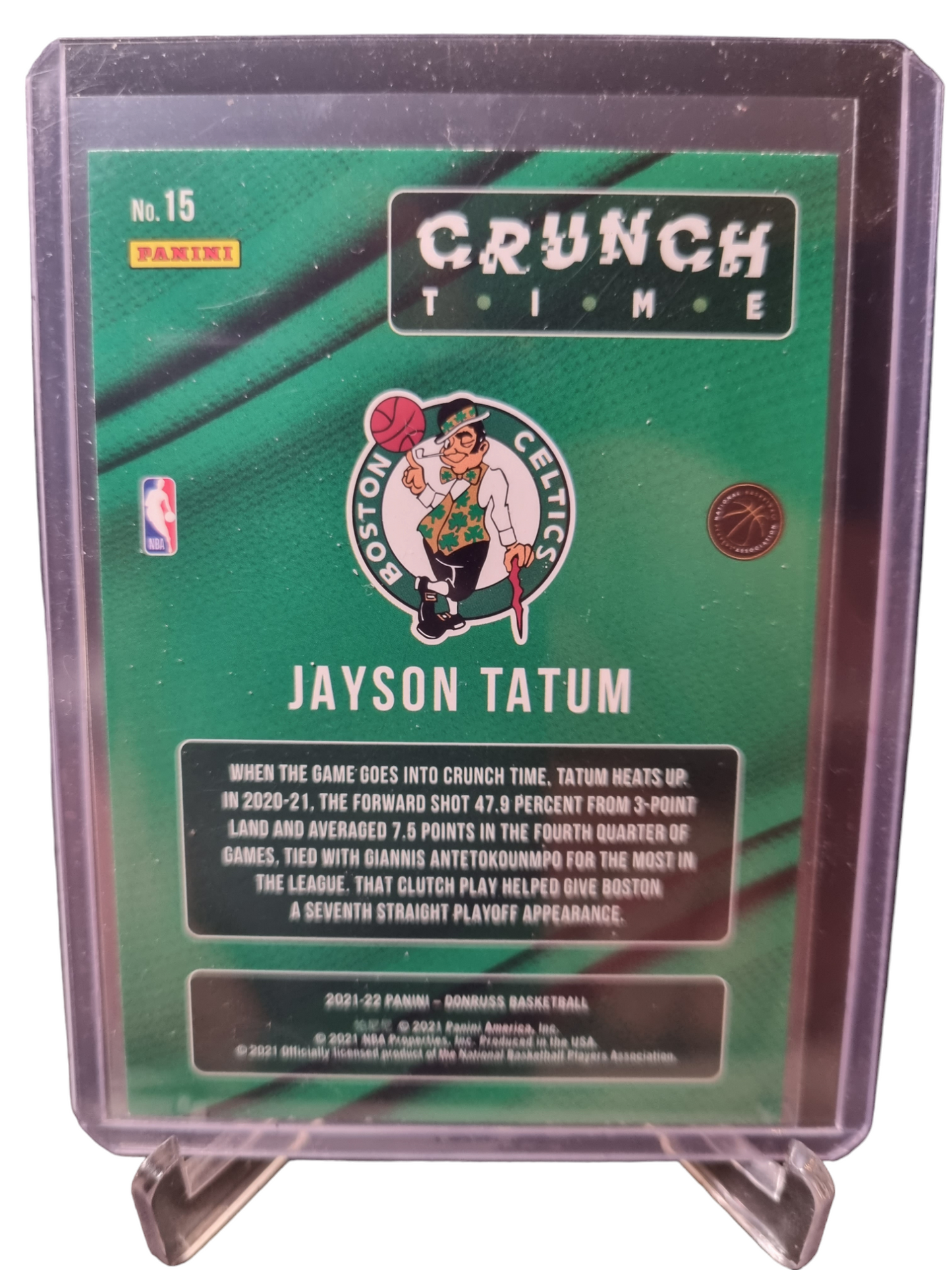 2021-22 Panini Donruss #15 Jayson Tatum Crunch Time