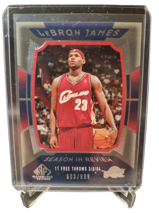 2004 Upper Deck #134 Lebron James Season In Review 603/999