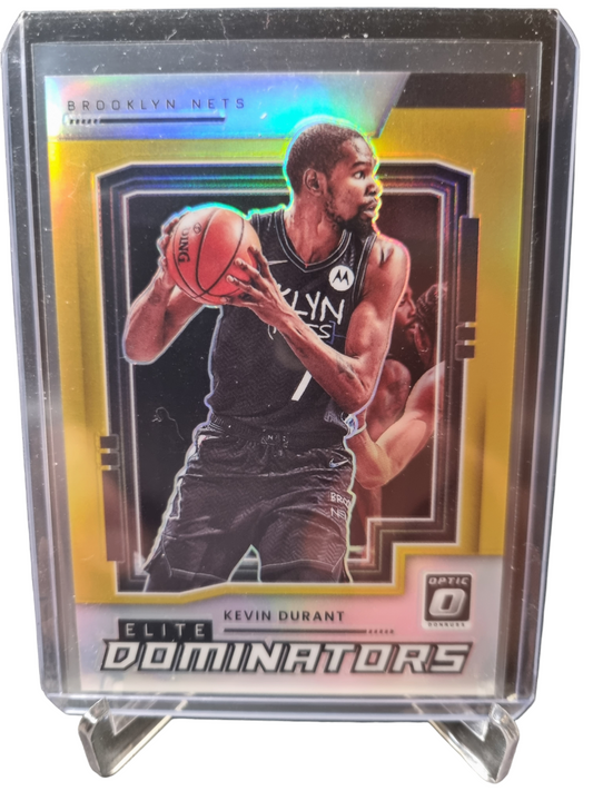 2021-22 Panini Donruss Optic #7 Kevin Durant Elite Dominators Gold 03/10