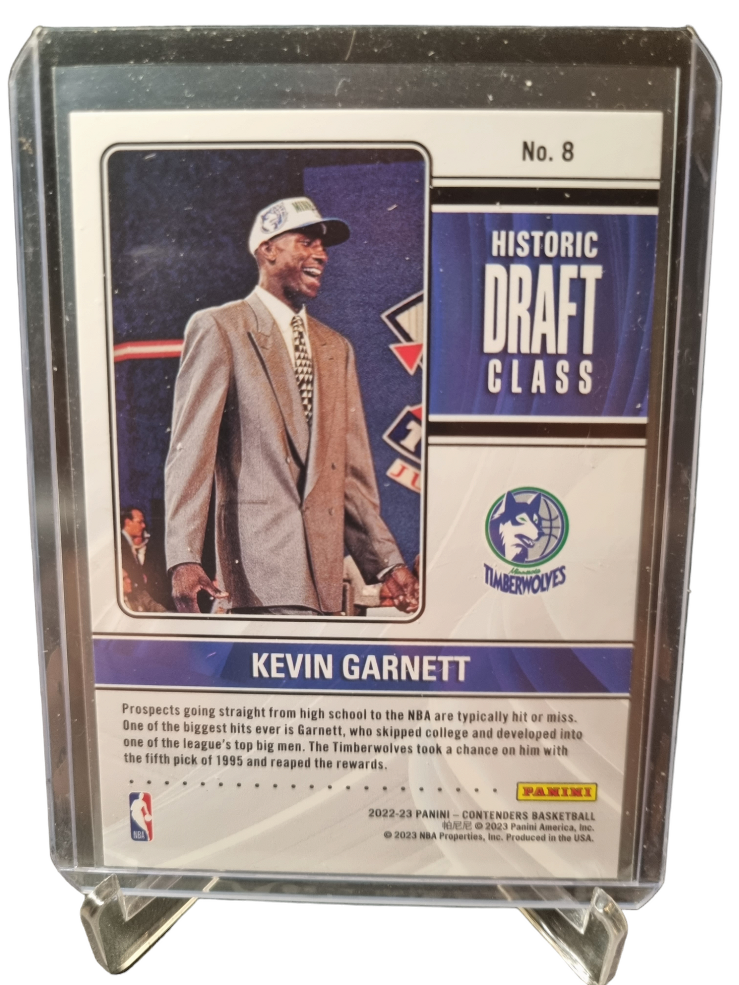 2022-23 Panini Contenders #8 Kevin Garnett Historic Draft Class