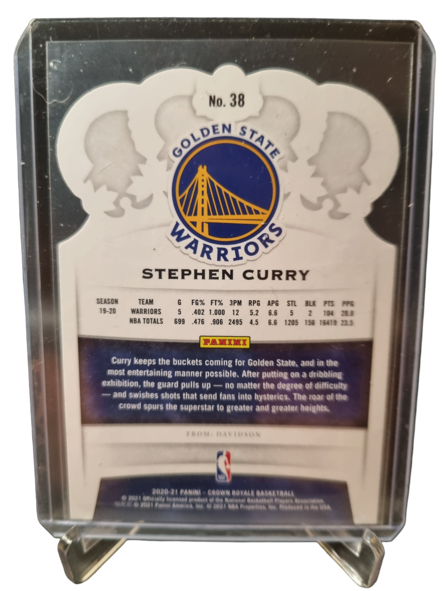 2020-21 Panini Crown Royale #38 Stephen Curry