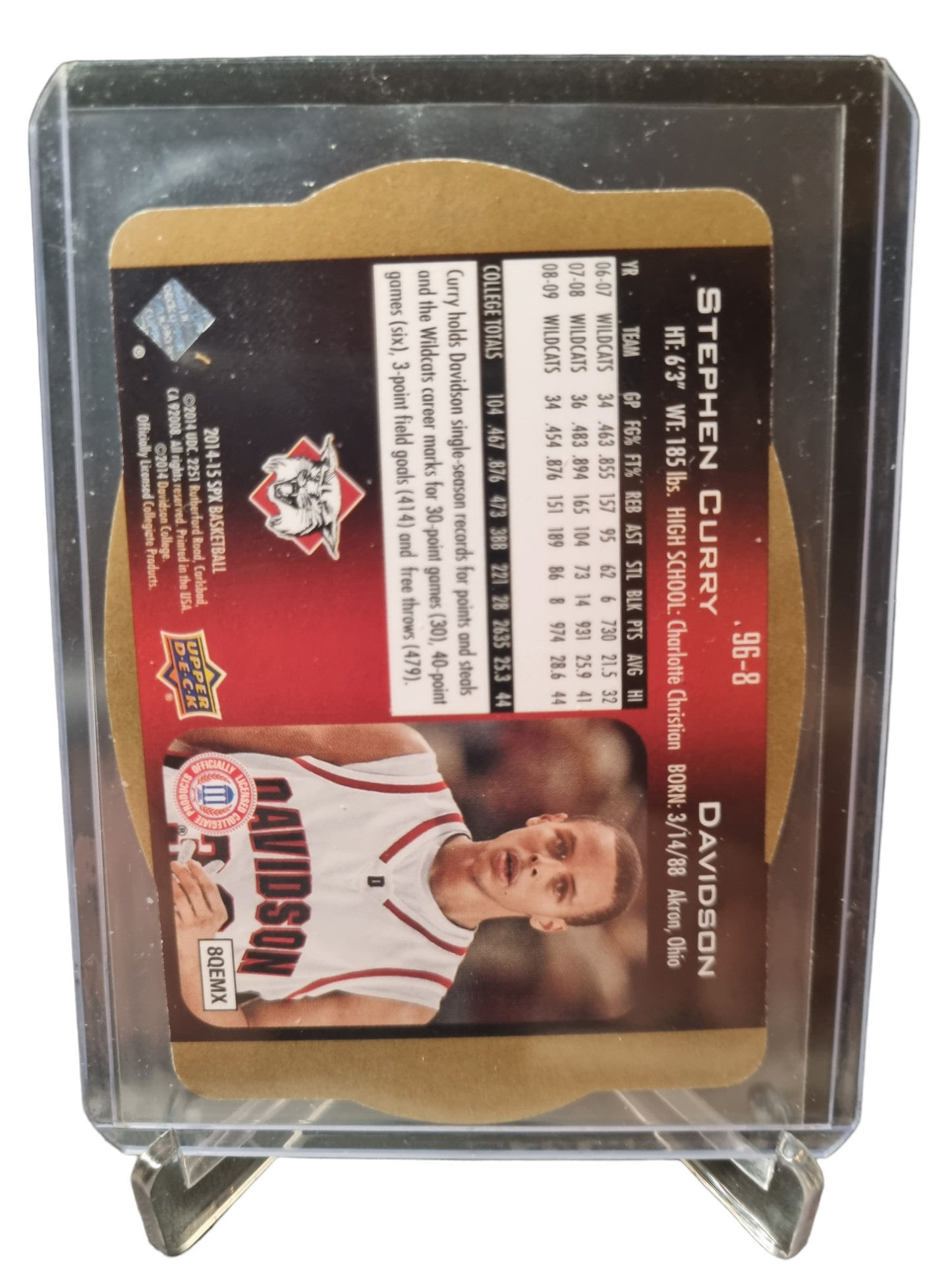 2014-15 Upper Deck SPX #96-8 Stephen Curry Deign Inserts Die Cut