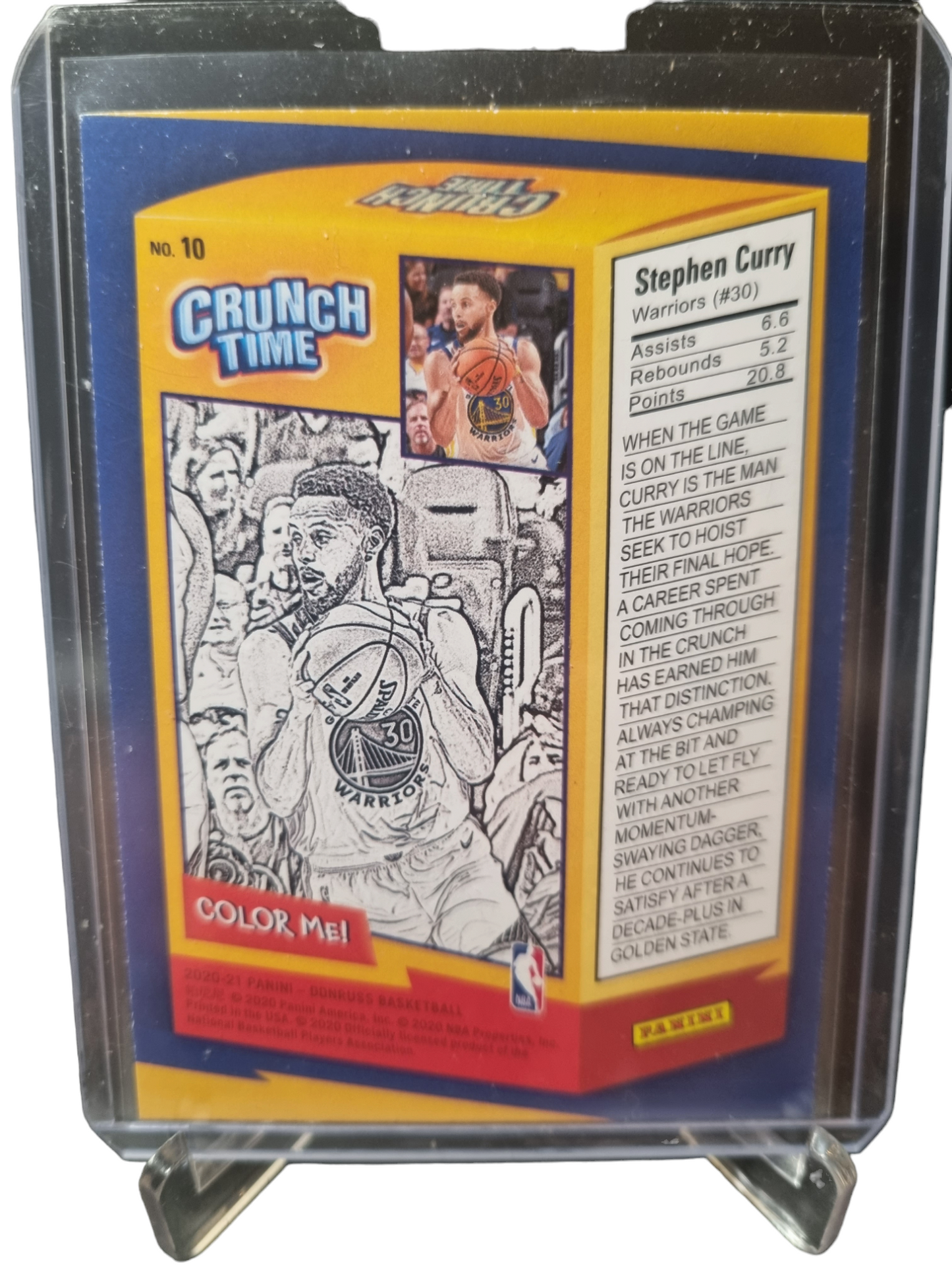 2020-21 Panini Donruss #10 Stephen Curry Crunch Time Gold Press Proof