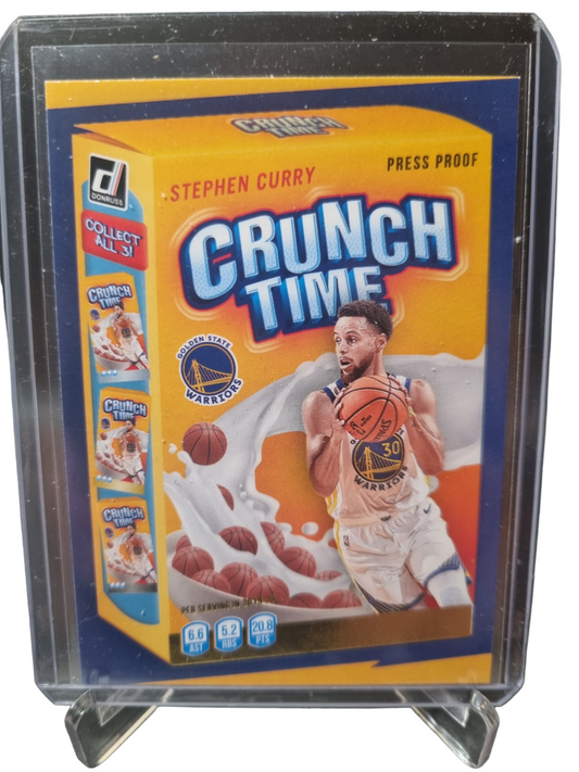 2020-21 Panini Donruss #10 Stephen Curry Crunch Time Gold Press Proof