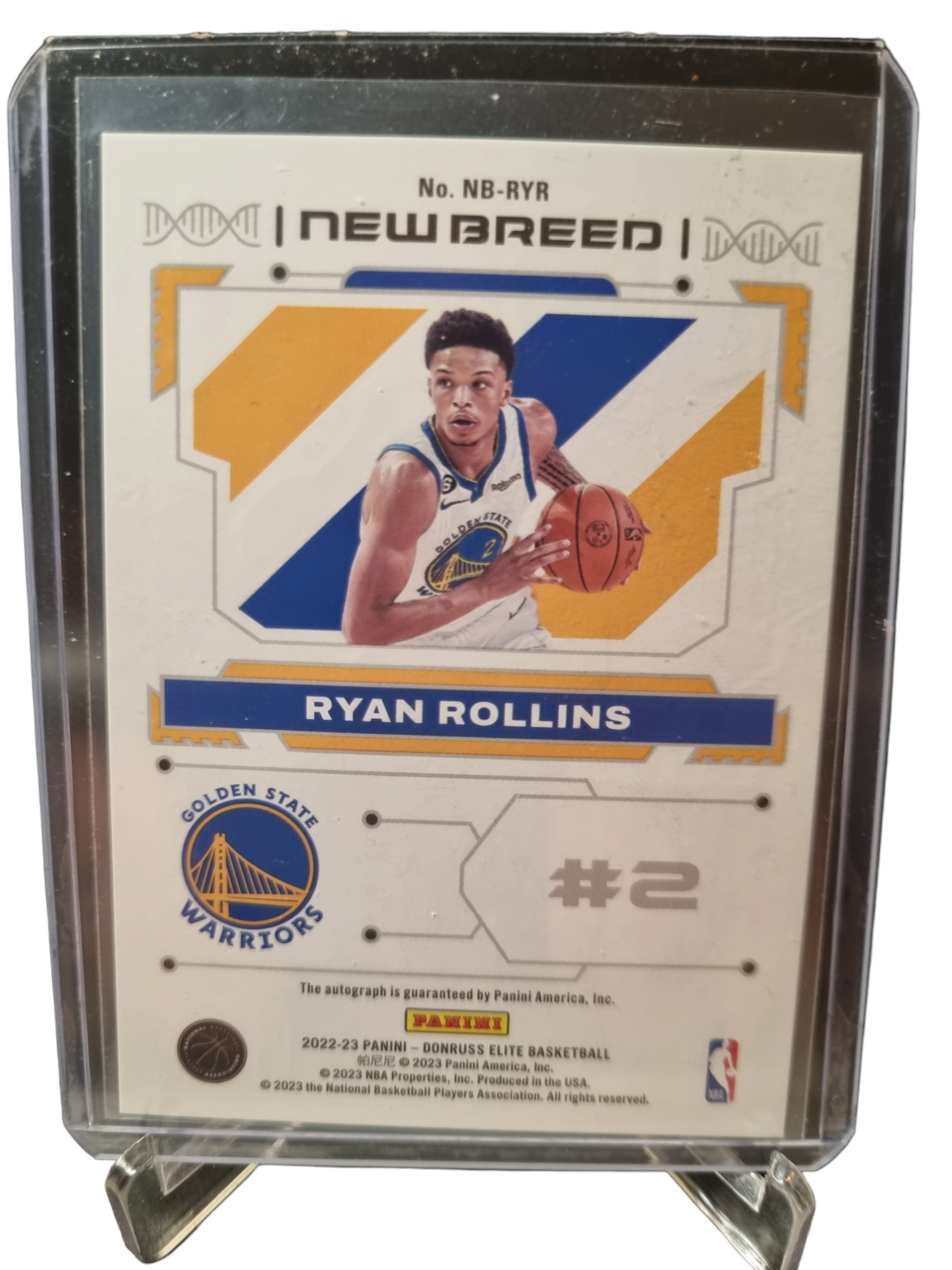 2022-23 Panini Donruss Elite #NB-RYR Ryan Rollins Rookie Card Autograph New Breed