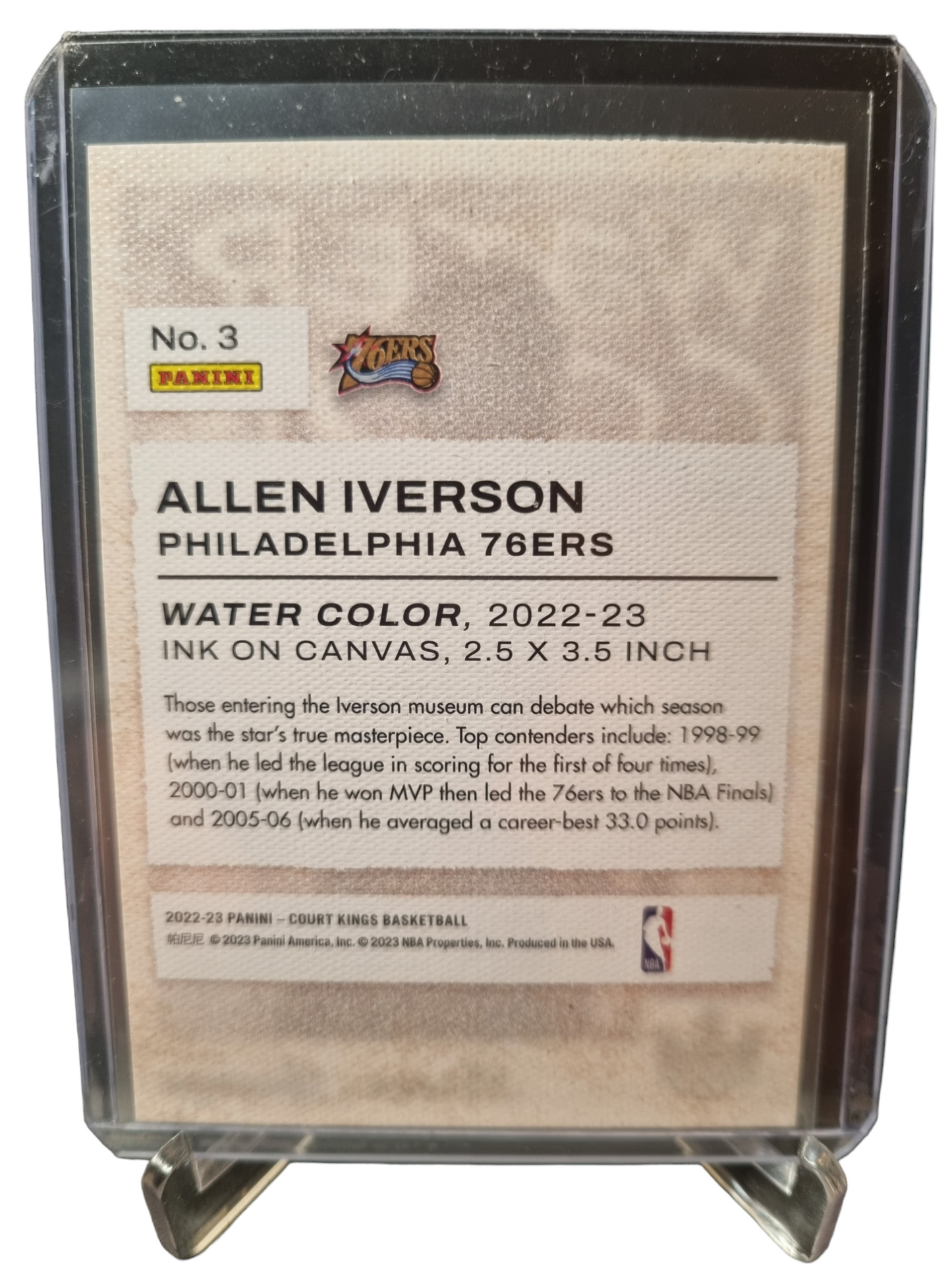 2022-23 Panini Court Kings #3 Allen Iverson Water Color