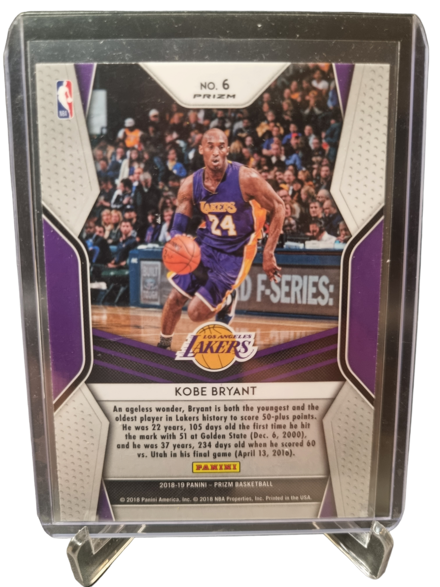 2018-19 Panini Prizm #6 Kobe Bryant Dominance Green Prizm