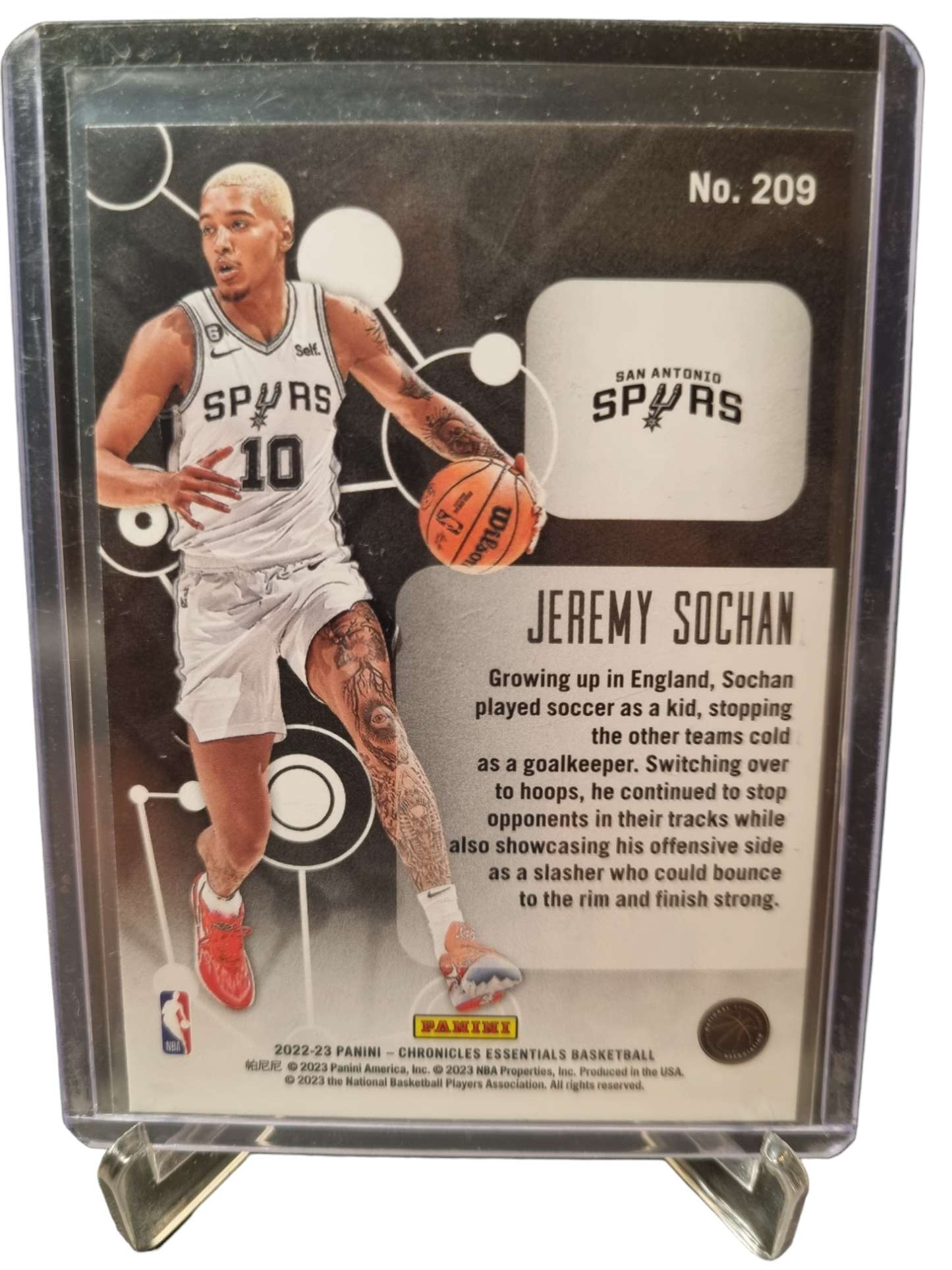 2022-23 Panini Chronicles Essentials #209 Jeremy Sochan Rookie Card Green