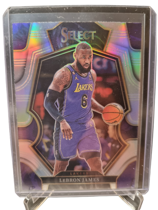 2022-23 Panini Select #126 Lebron James Silver Prizm