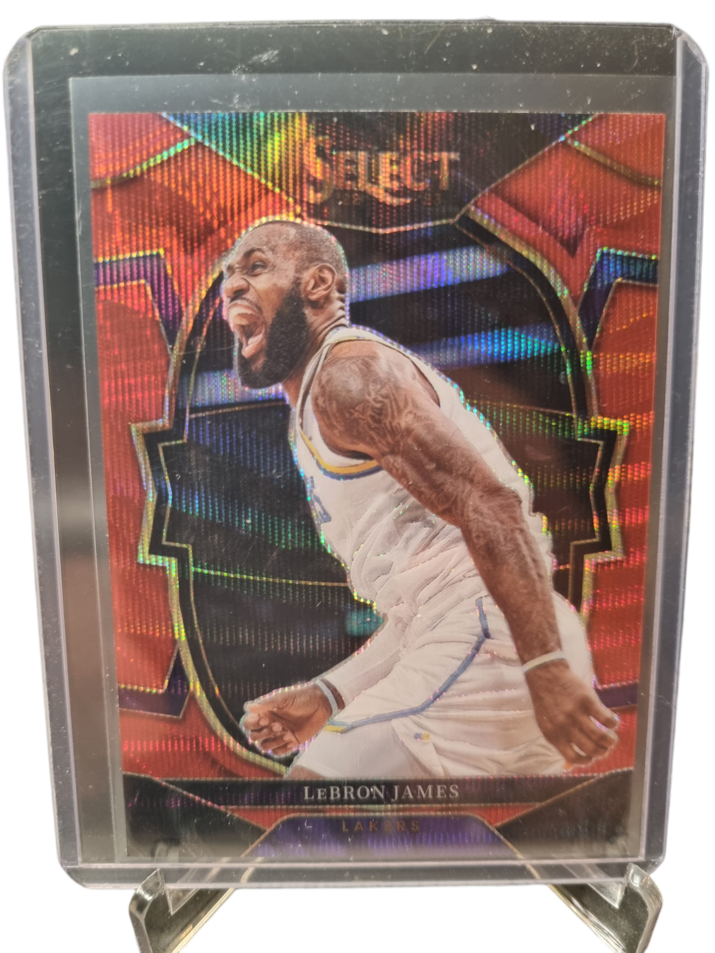 2022-23 Panini Select #26 Lebron James Red Wave Prizm Asia