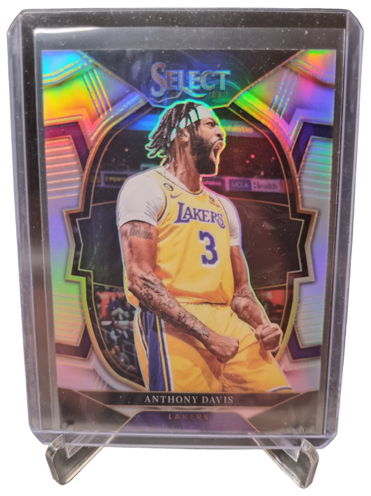 2022-23 Panini Select #17 Anthony Davis Silver Prizm