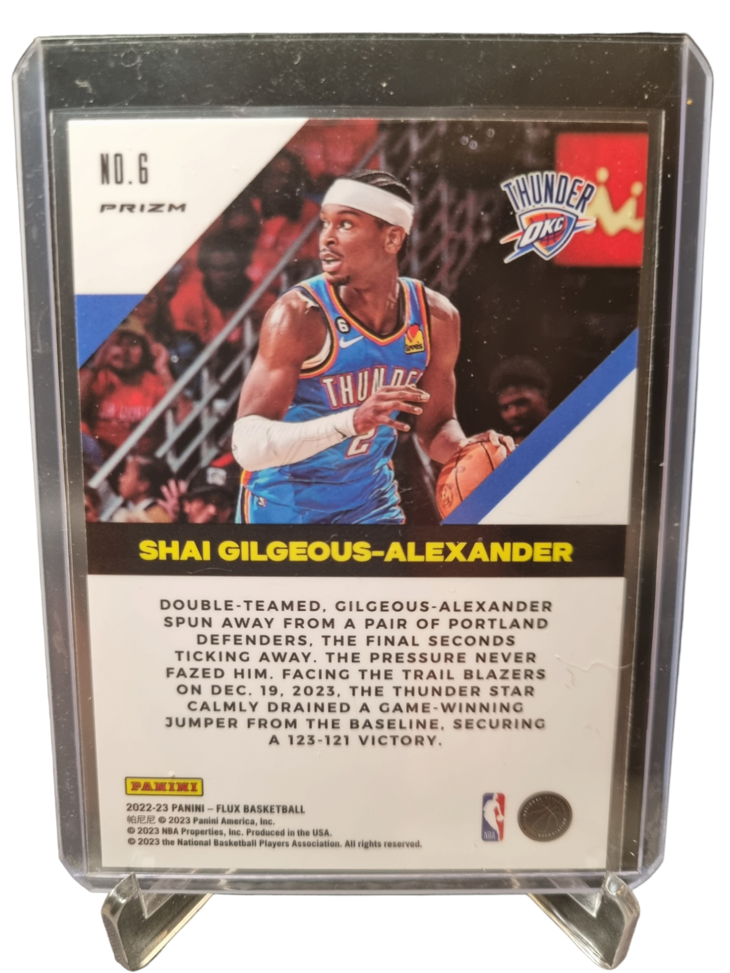 2022-23 Panini Flux #6 Shai Gilgeous-Alexander Flow Motion Silver Prizm