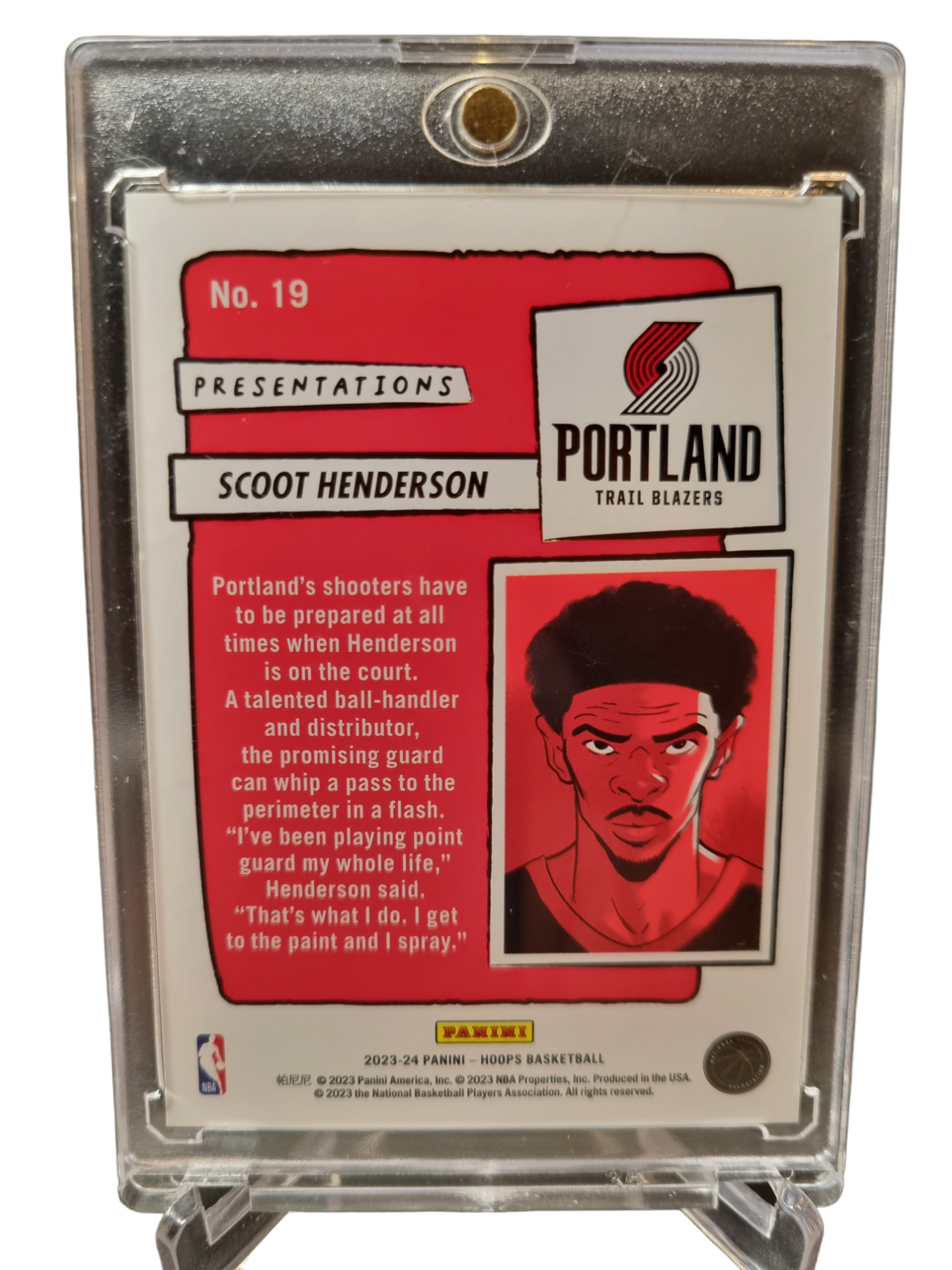 2023-24 Panini Hoops #19 Scoot Henderson Rookie Card Presentations