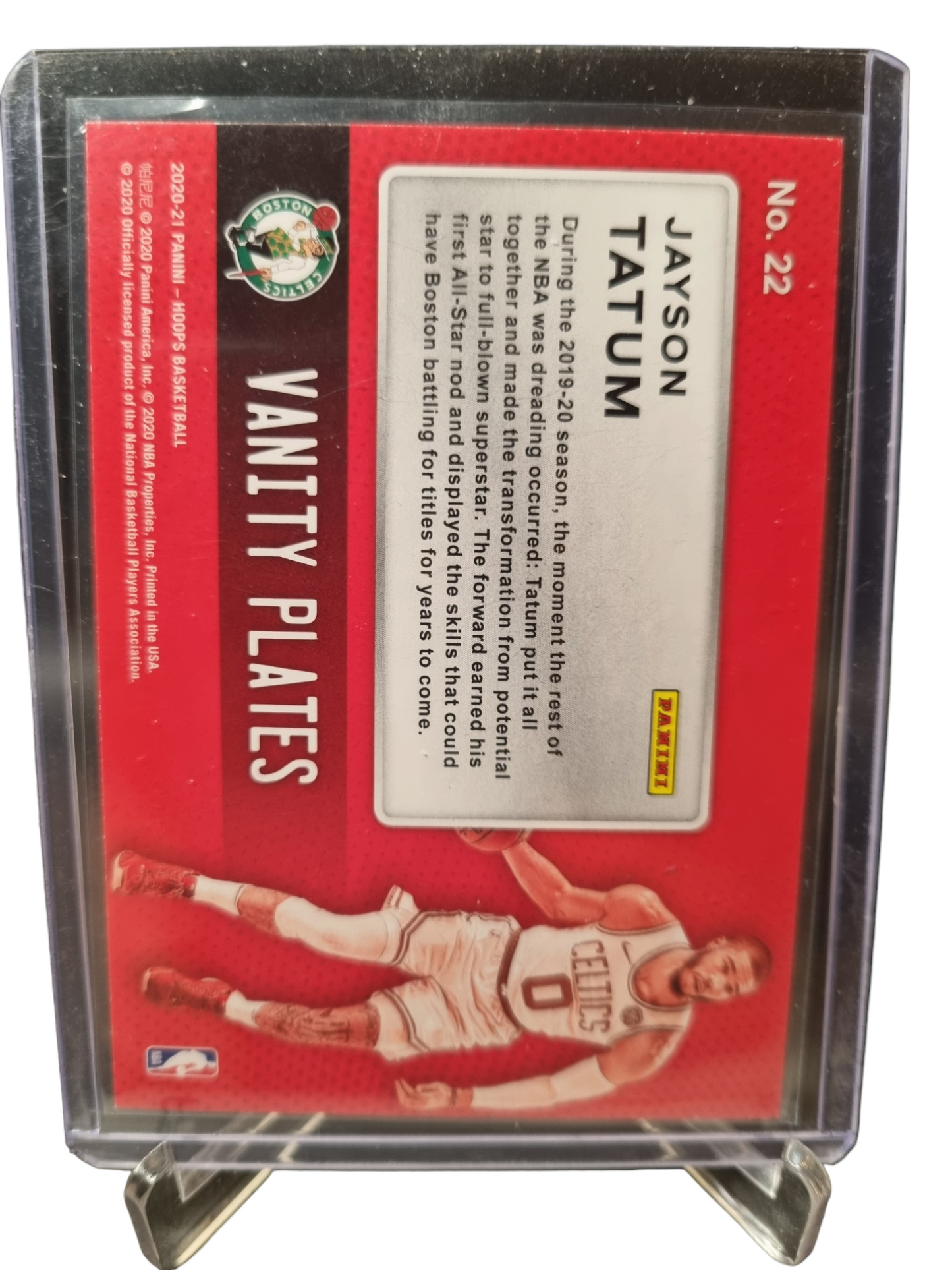 2020-21 Panini Hoops #22 Jayson Tatum Vanity Plates