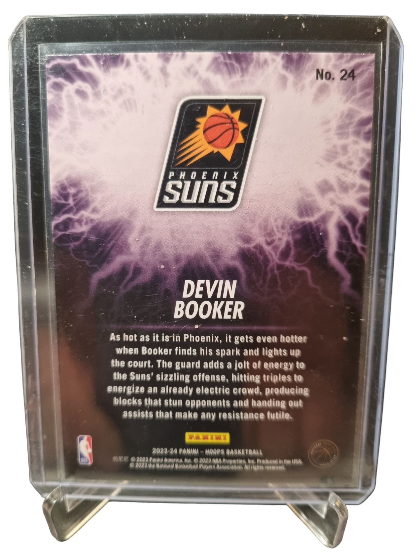 2023-24 Panini Hoops #24 Devon Booker High Voltage