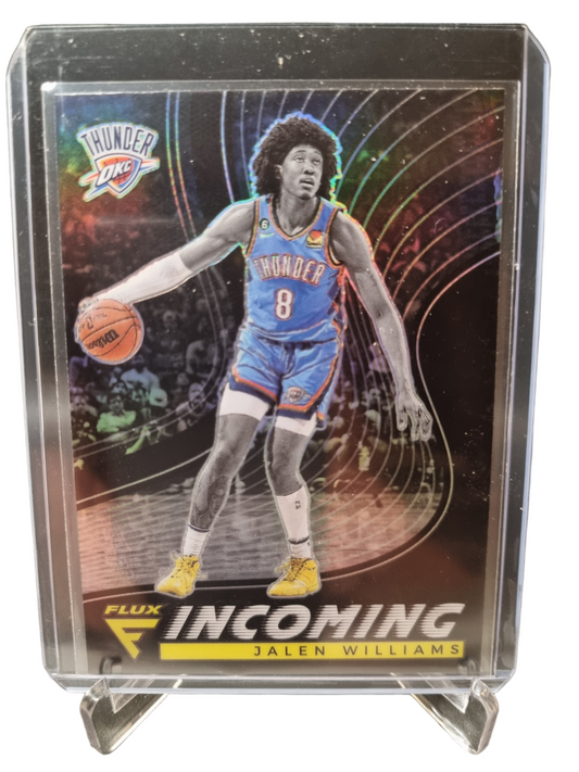2022-23 Panini Flux #1 Jalen Williams Rookie Card Incoming Silver Prizm