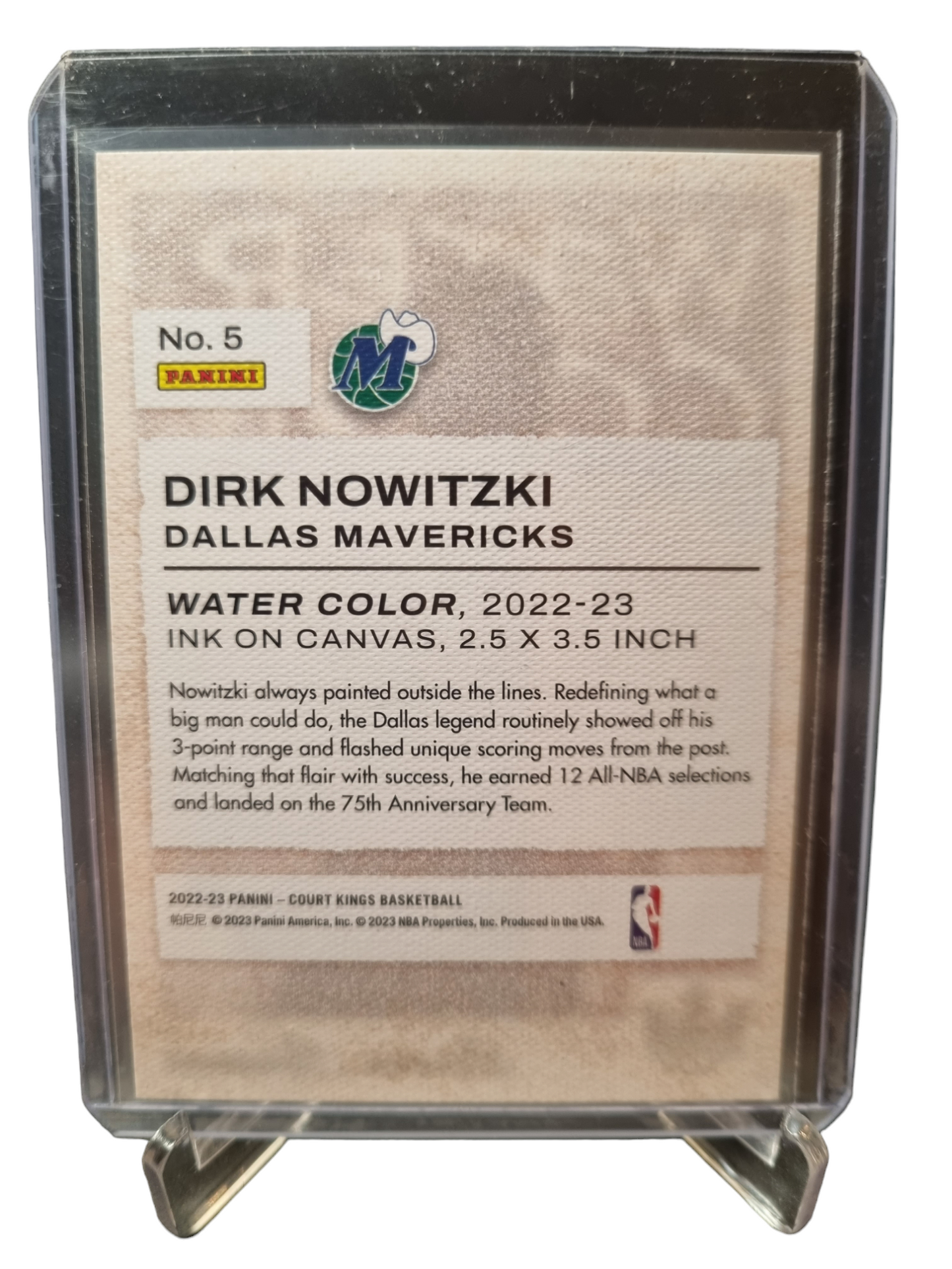 2022-23 Panini Court Kings #5 Dirk Nowitzki Water Color