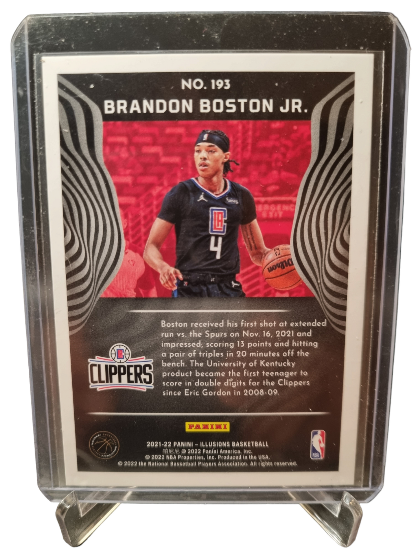 2021-22 Panini Illusions #193 Brandon Boston JR Rookie Card Gold 02/10