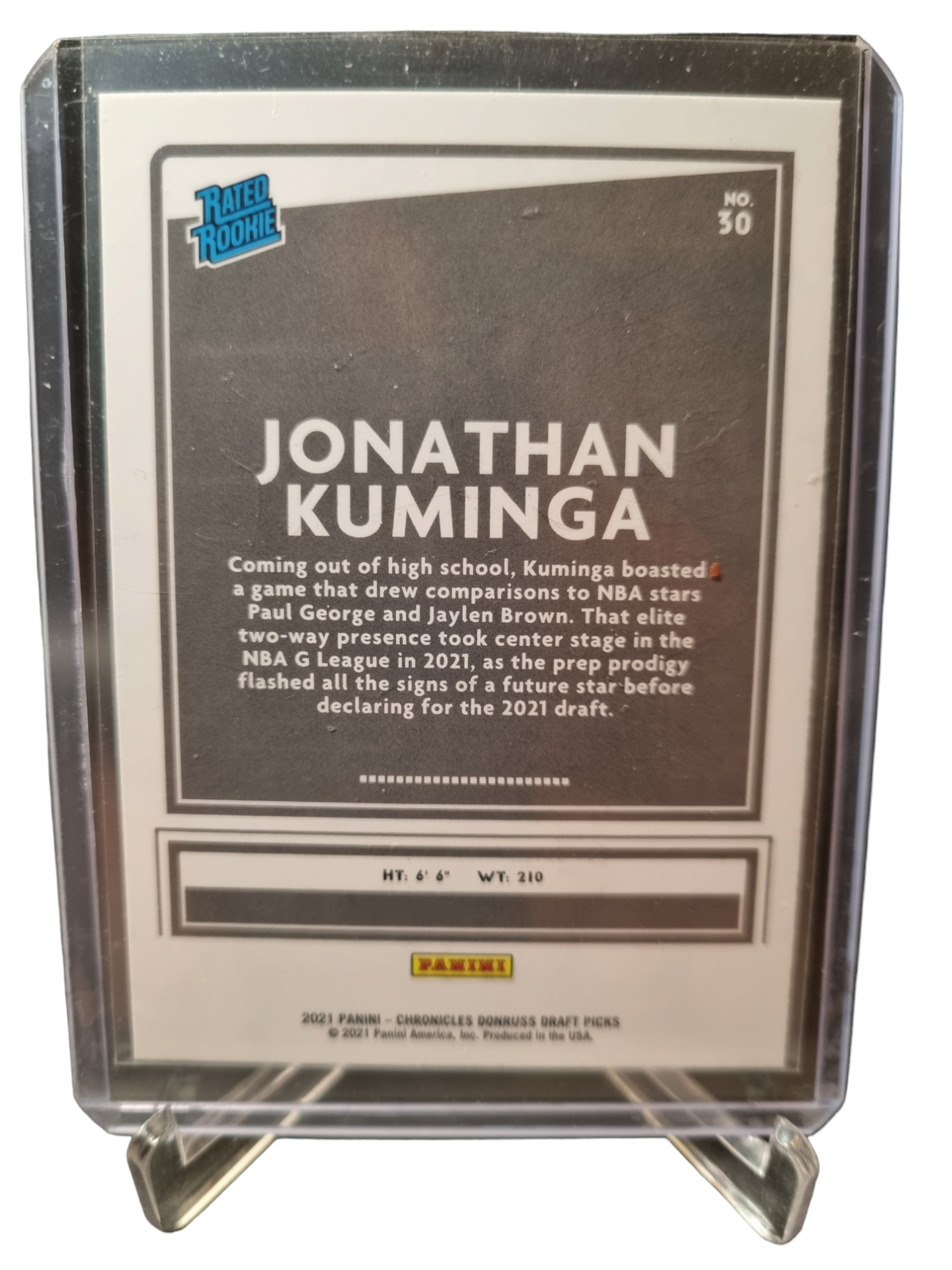 2021-22 Panini Chronicles Donruss #30 Jonathan Kuminga Rookie Card Draft Picks