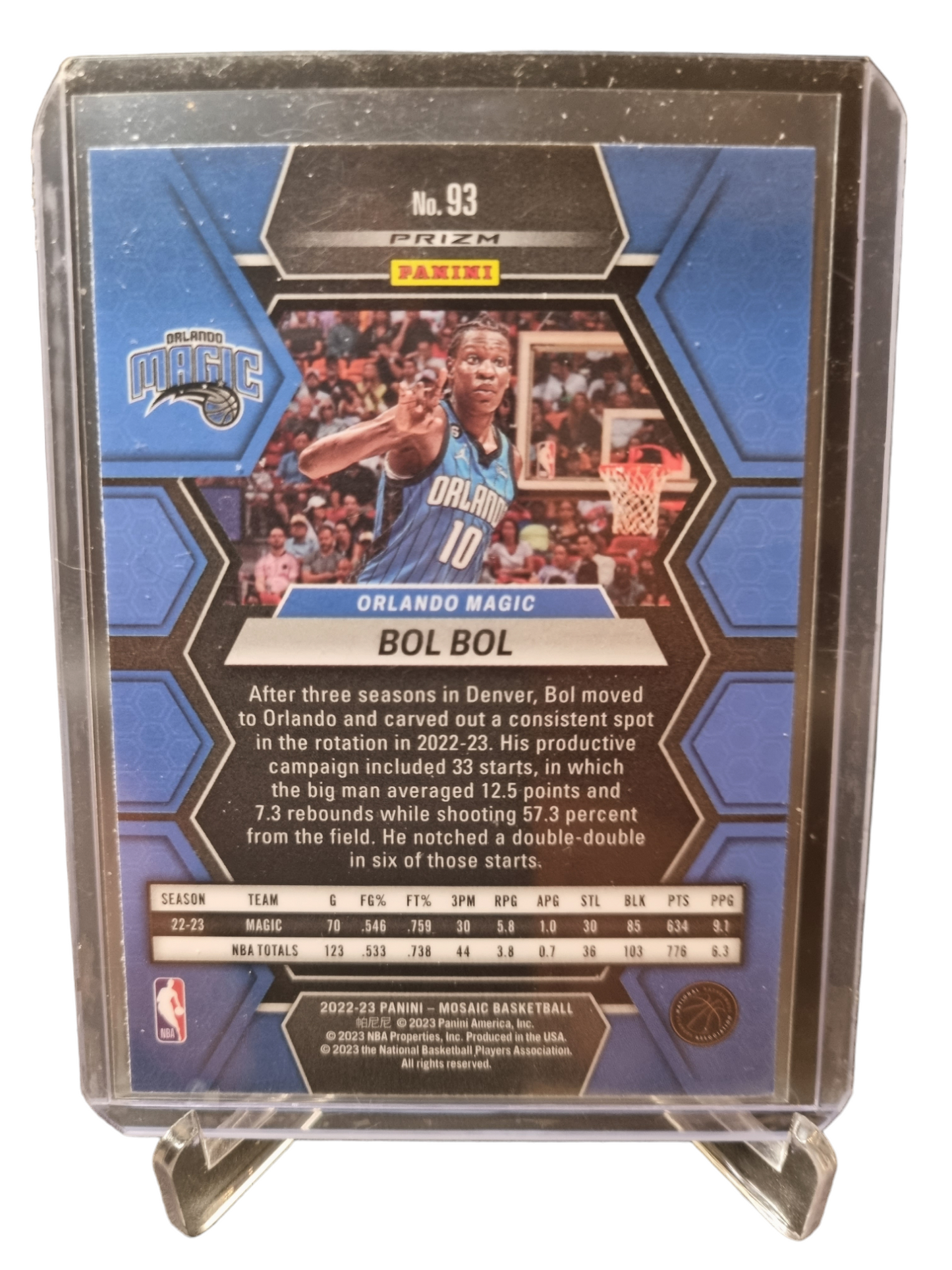 2022-23 Panini Mosaic #93 Bol Bol Fastbreak Prizm